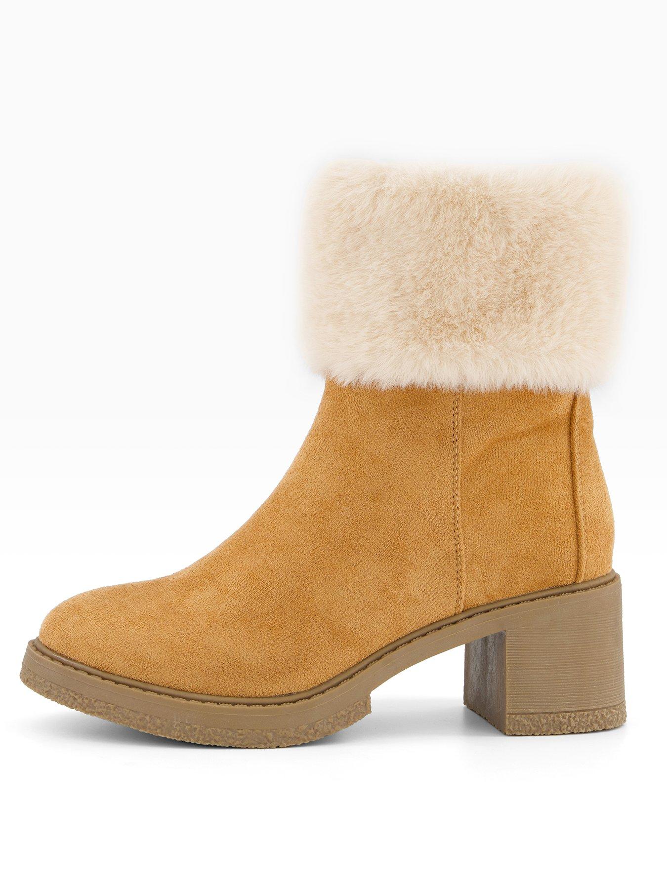 The Very Collection Extra Wide Fit Block Heel - Brown