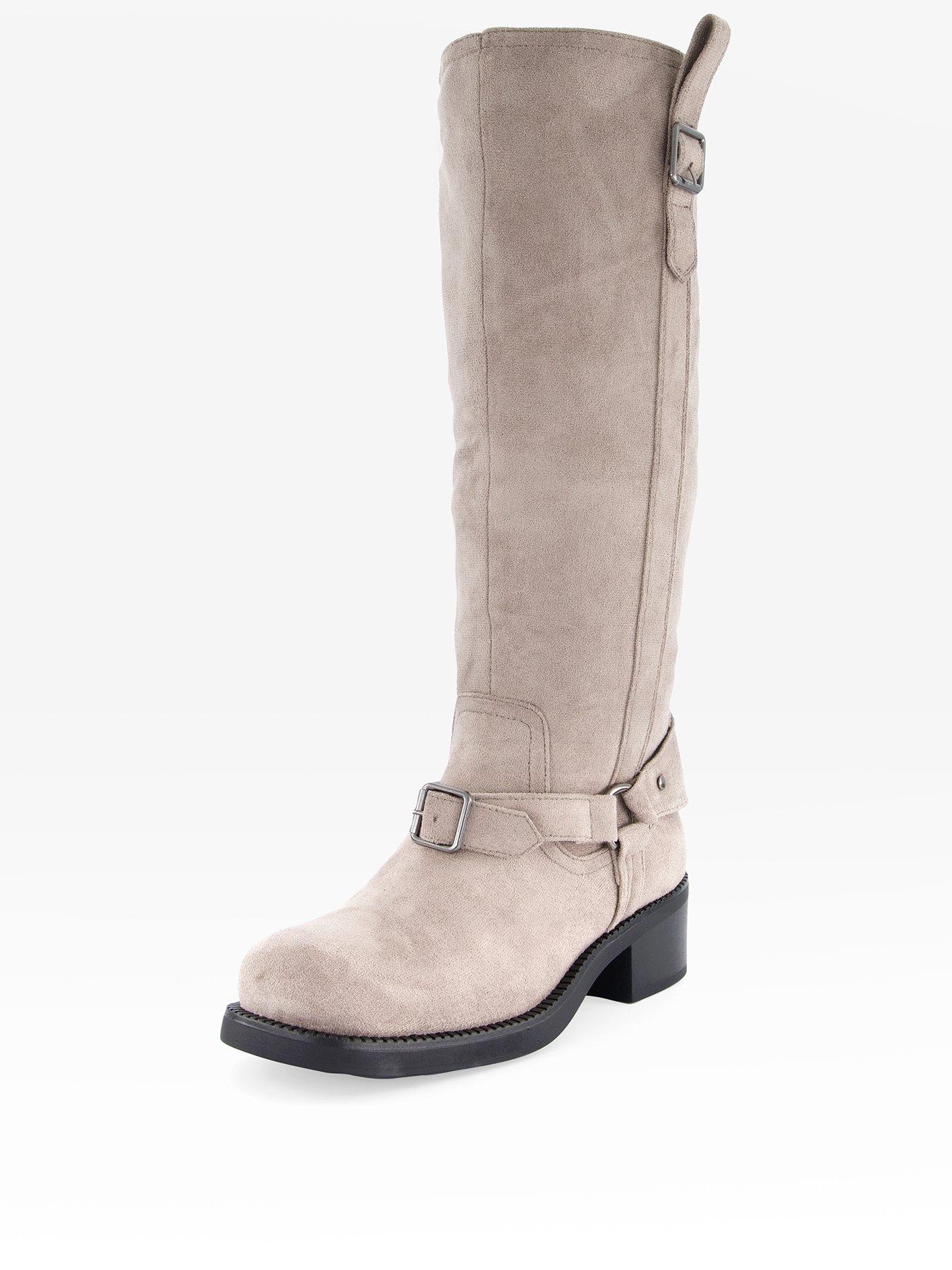 Image 2 of 6 of The Very Collection Wide Fit With Wider Fitting Calf Knee Boot - Grey