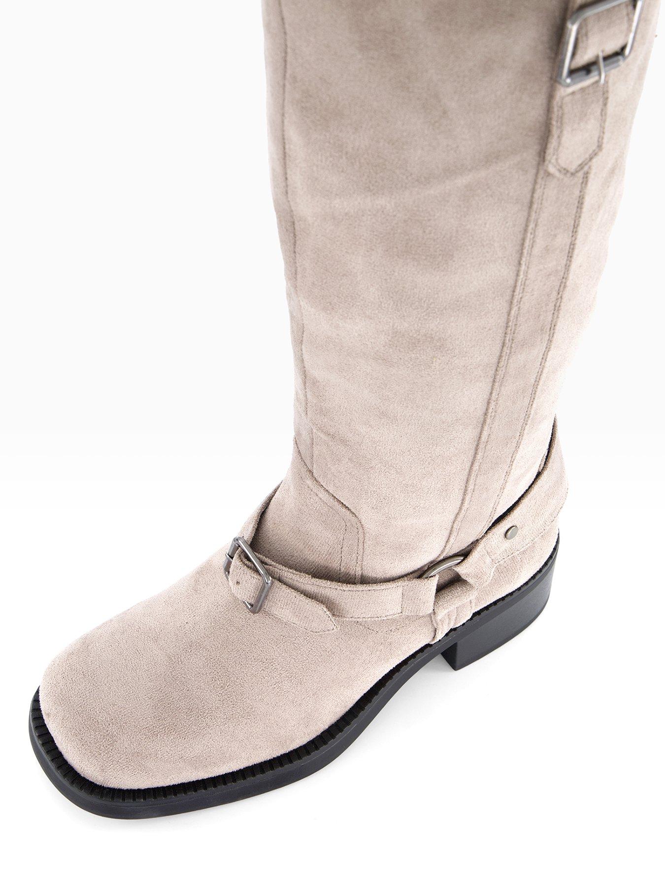 Image 3 of 6 of The Very Collection Wide Fit With Wider Fitting Calf Knee Boot - Grey