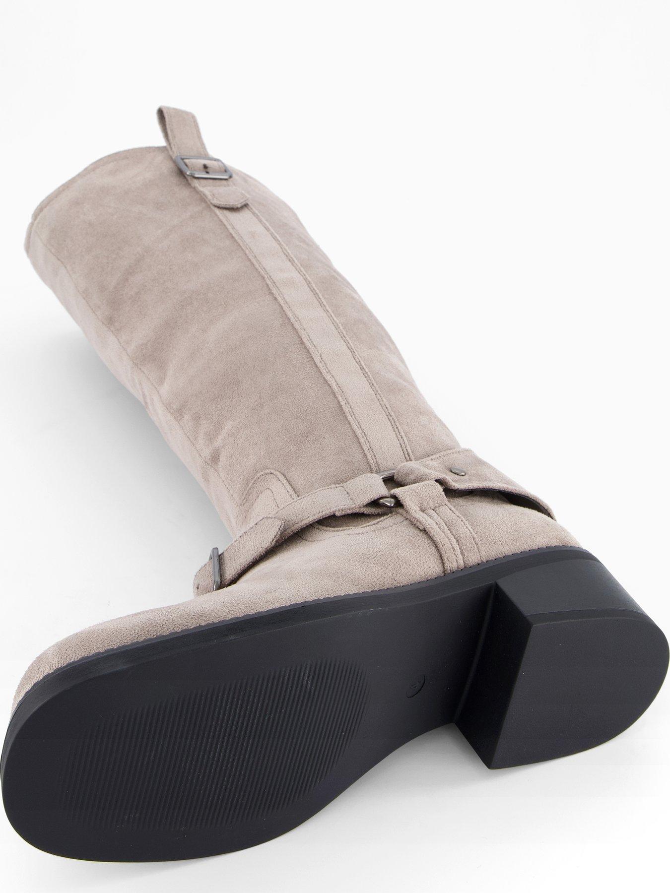 Image 4 of 6 of The Very Collection Wide Fit With Wider Fitting Calf Knee Boot - Grey