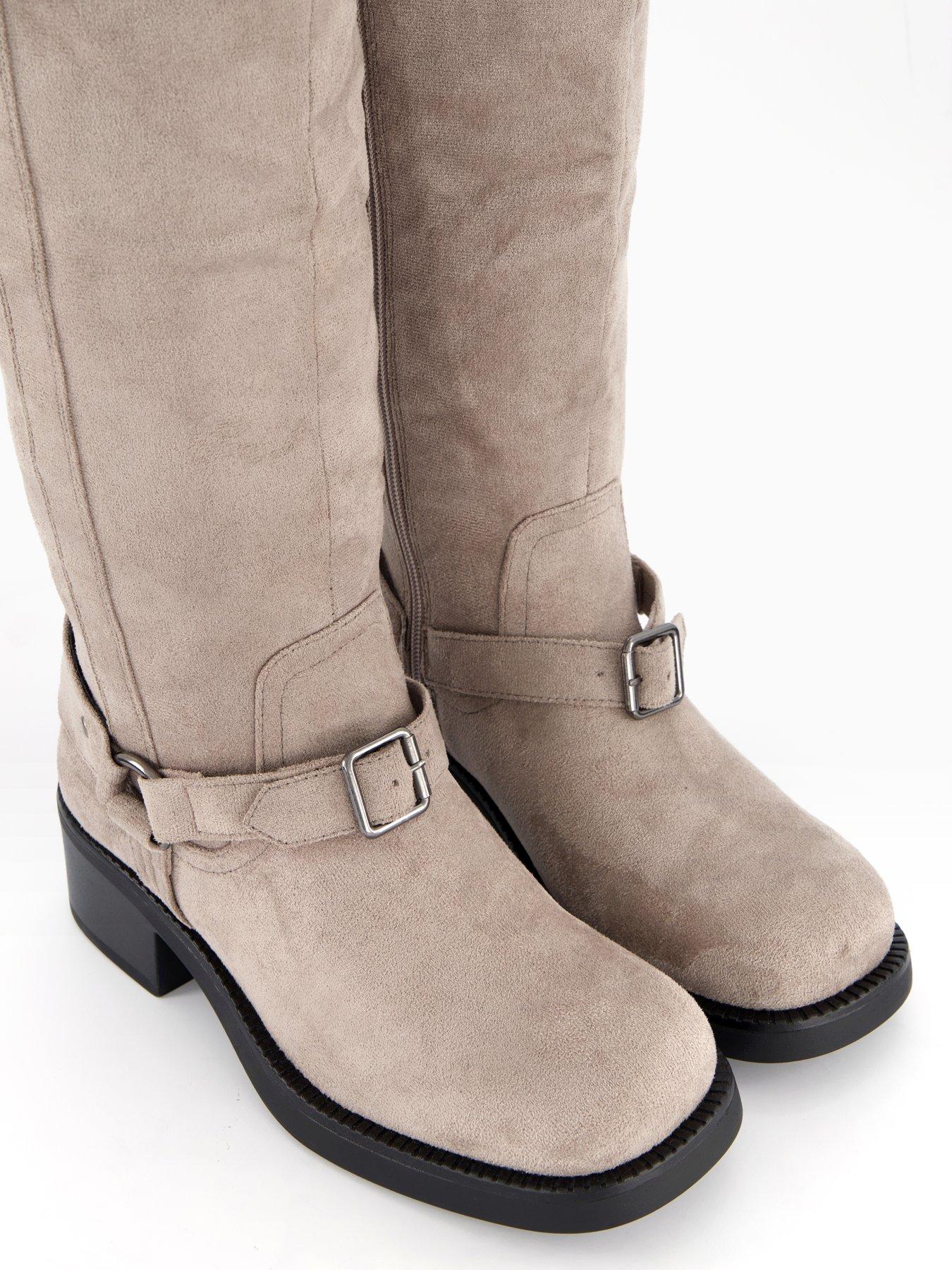 Image 5 of 6 of The Very Collection Wide Fit With Wider Fitting Calf Knee Boot - Grey