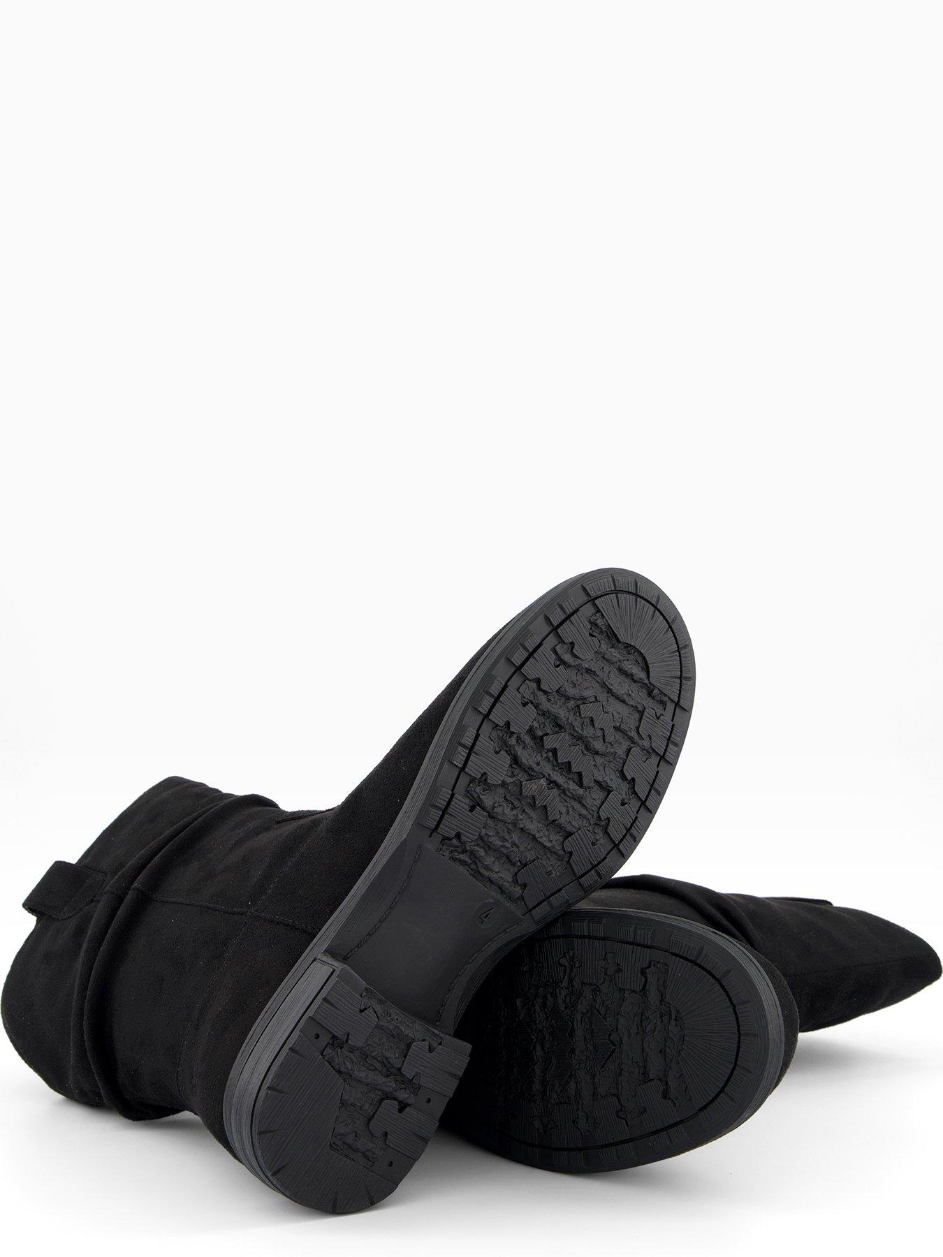 Image 4 of 6 of The Very Collection Wide Fit Flat Slouch Calf Boot