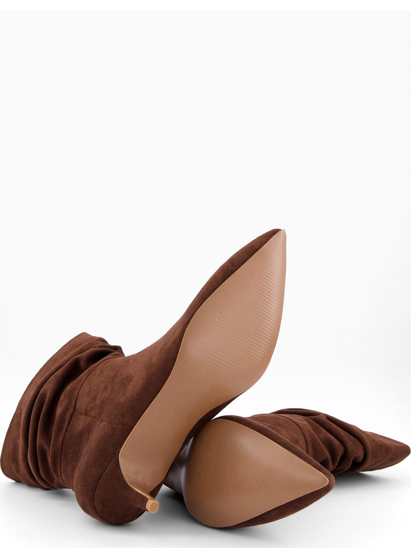 Image 5 of 7 of The Very Collection Slouch Calf Boot - Chocolate