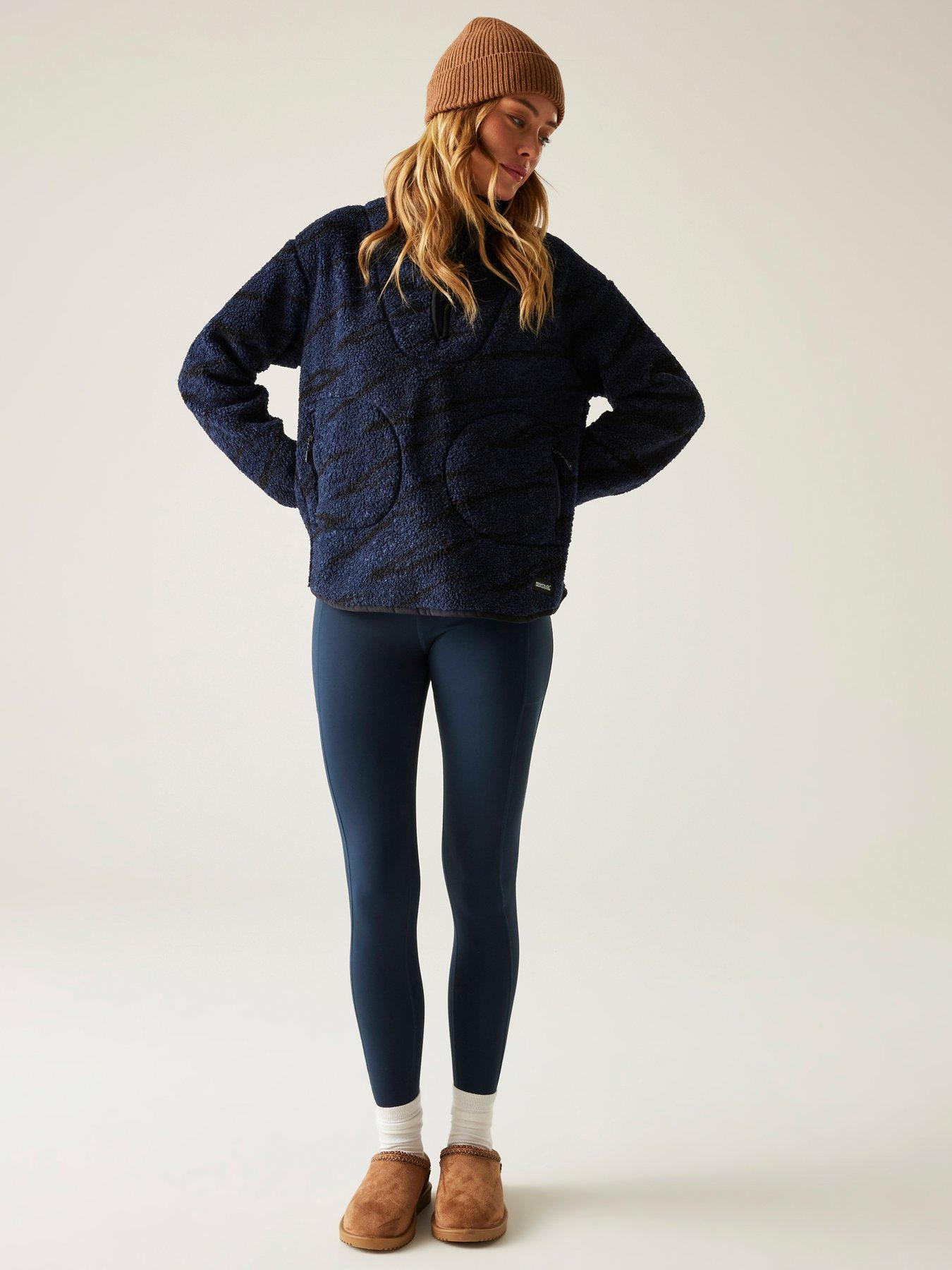 Image 3 of 6 of Regatta Womens Frankie Borg 1/2 Zip Fleece - Navy