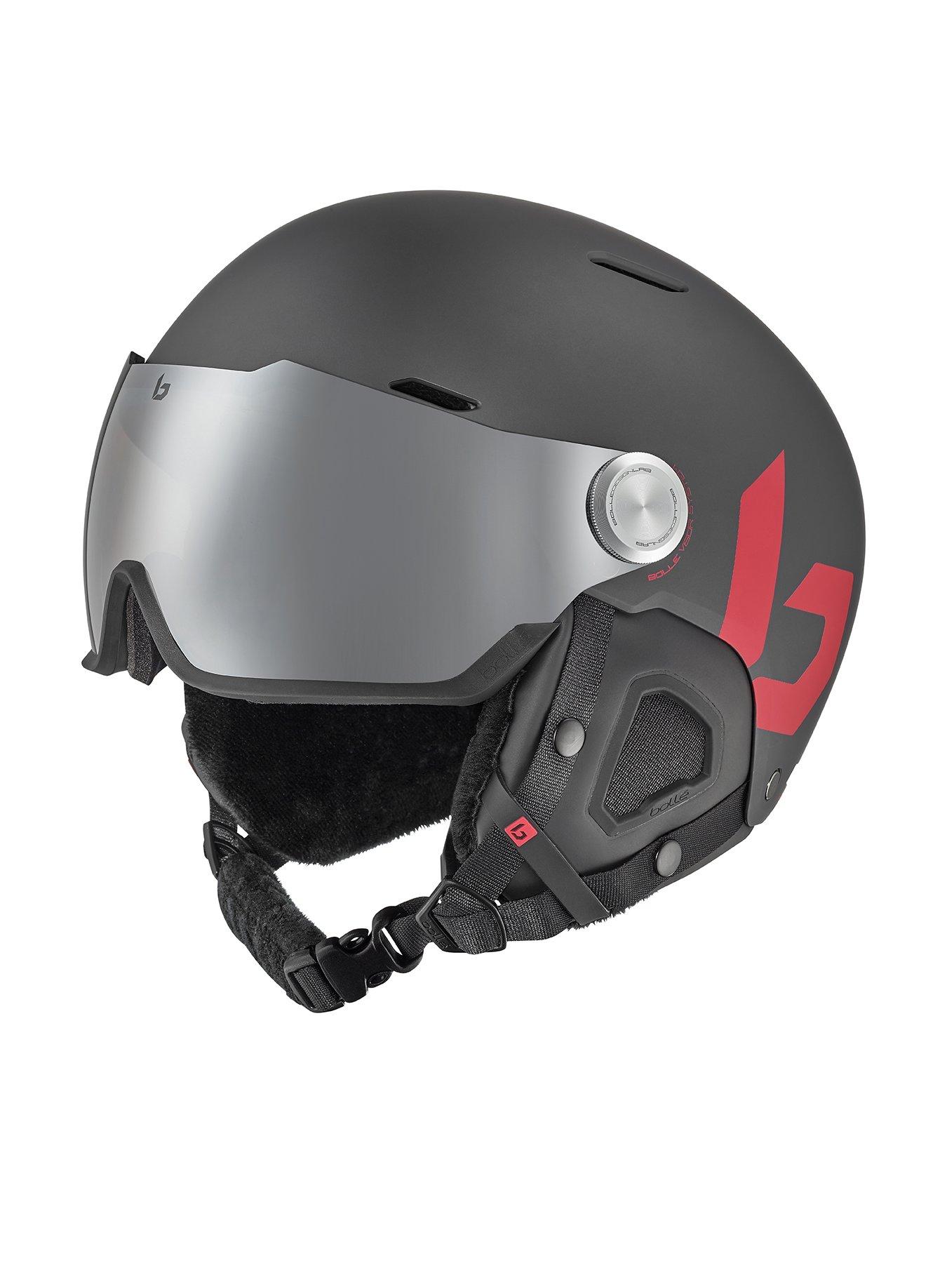 Bolle Adults Unisex Might Visor Medium Ski Helmet - Black/red