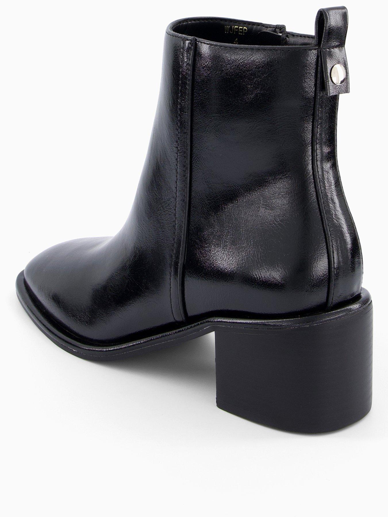 Image 4 of 8 of The Very Collection Block Heel Ankle Boot - Black