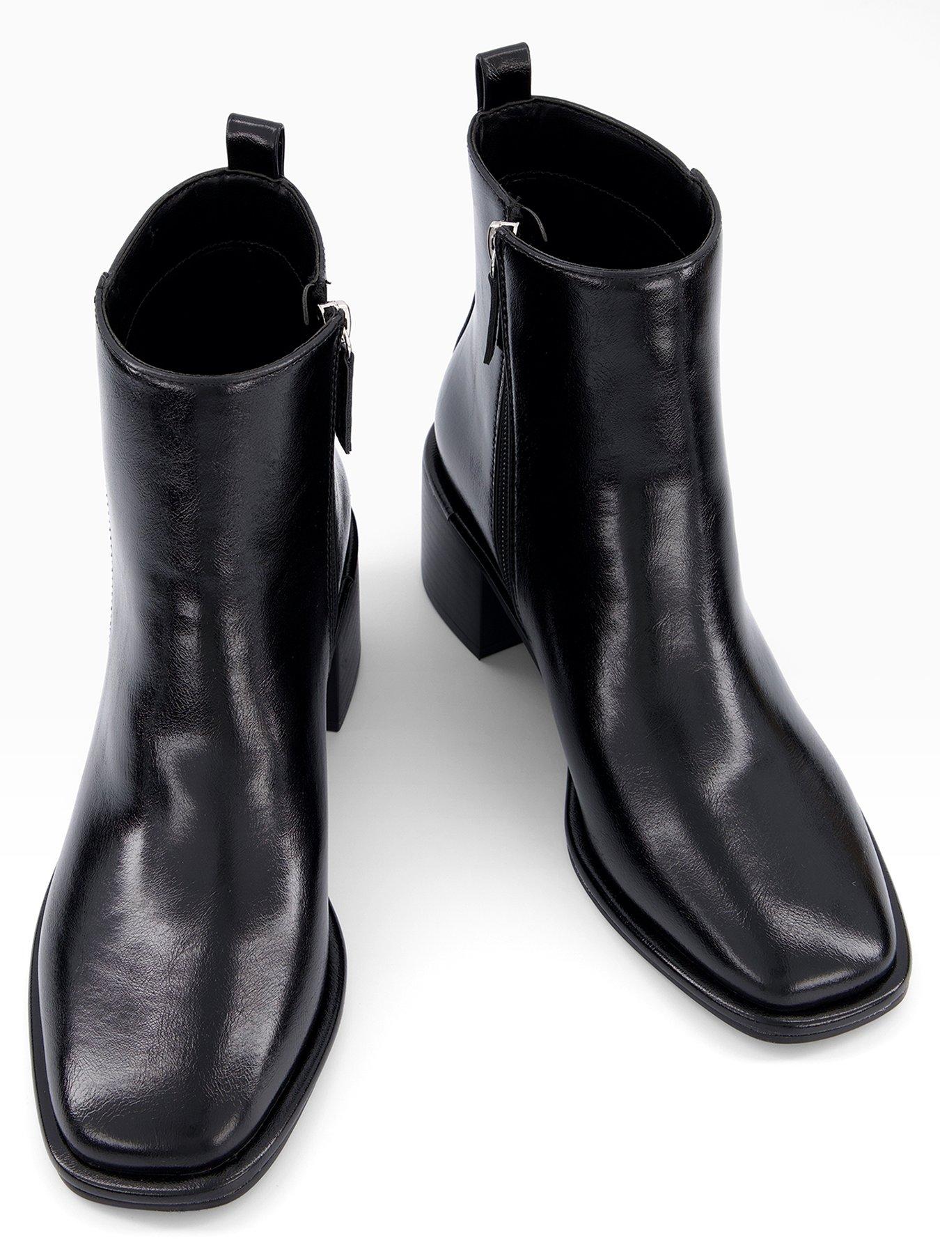 Image 5 of 8 of The Very Collection Block Heel Ankle Boot - Black