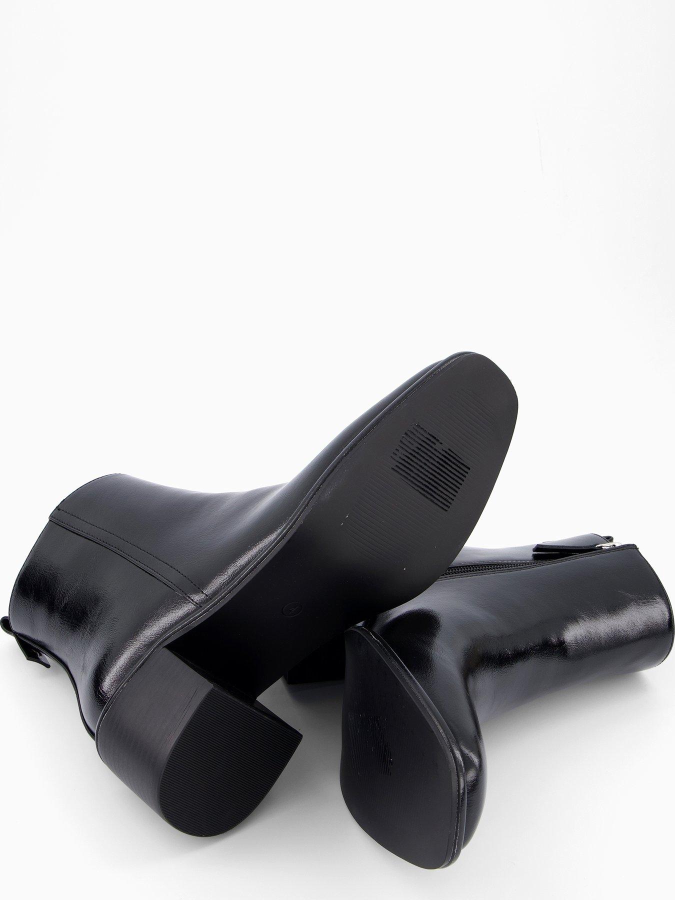 Image 6 of 8 of The Very Collection Block Heel Ankle Boot - Black