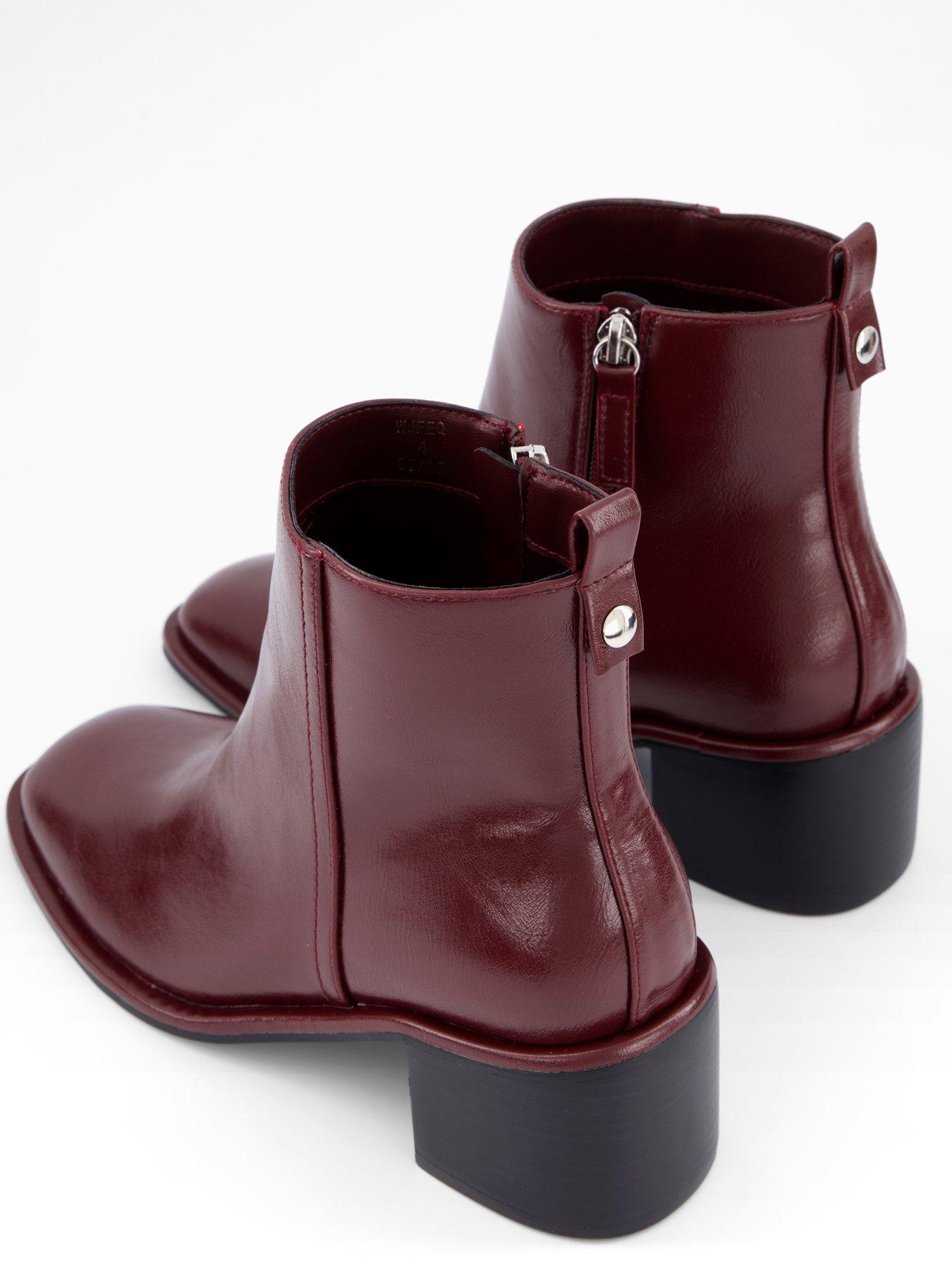 Image 7 of 8 of The Very Collection Block Heel Ankle Boot - Brown