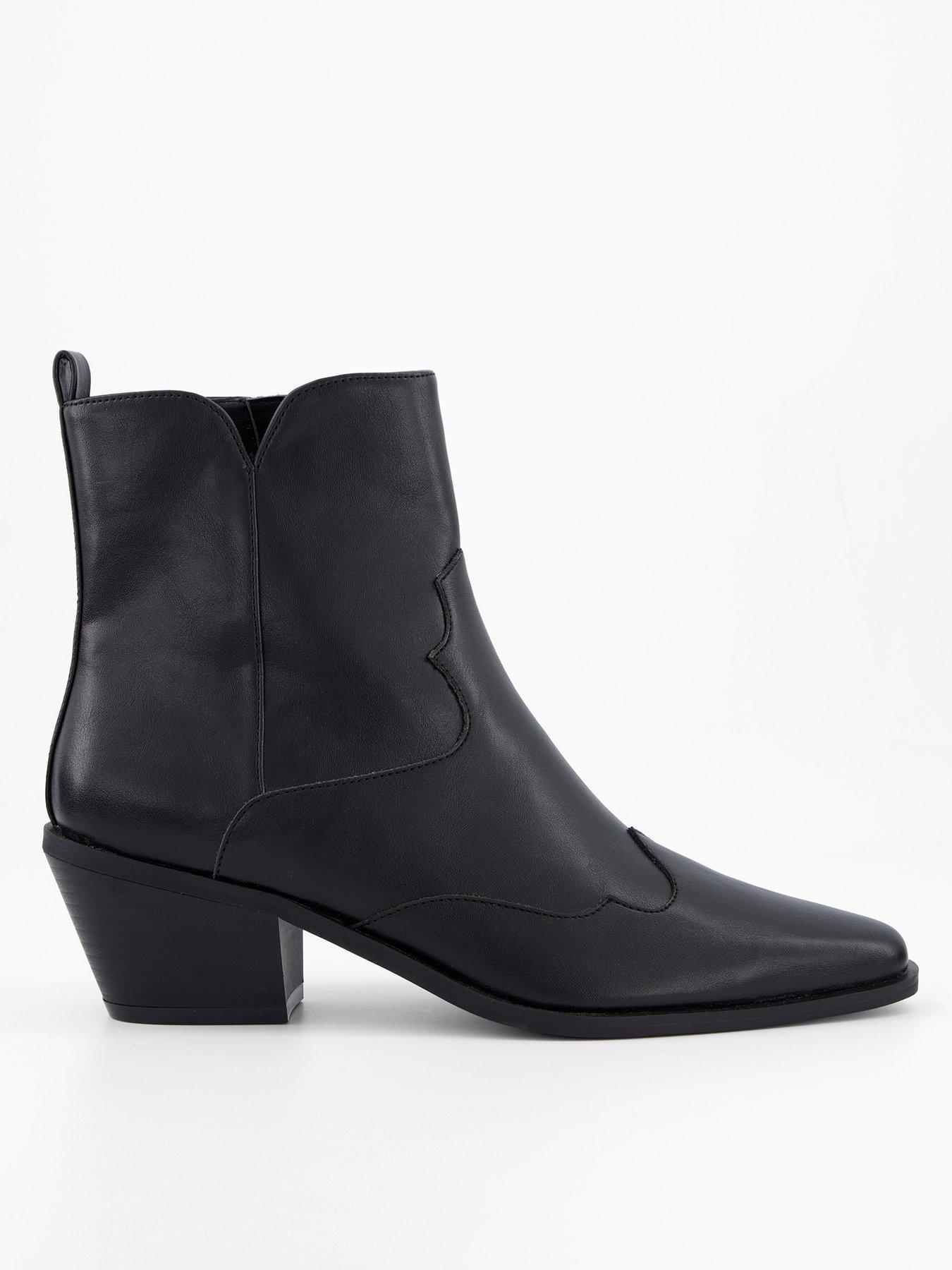 stillFront image of the-very-collection-point-western-bootnbsp--black