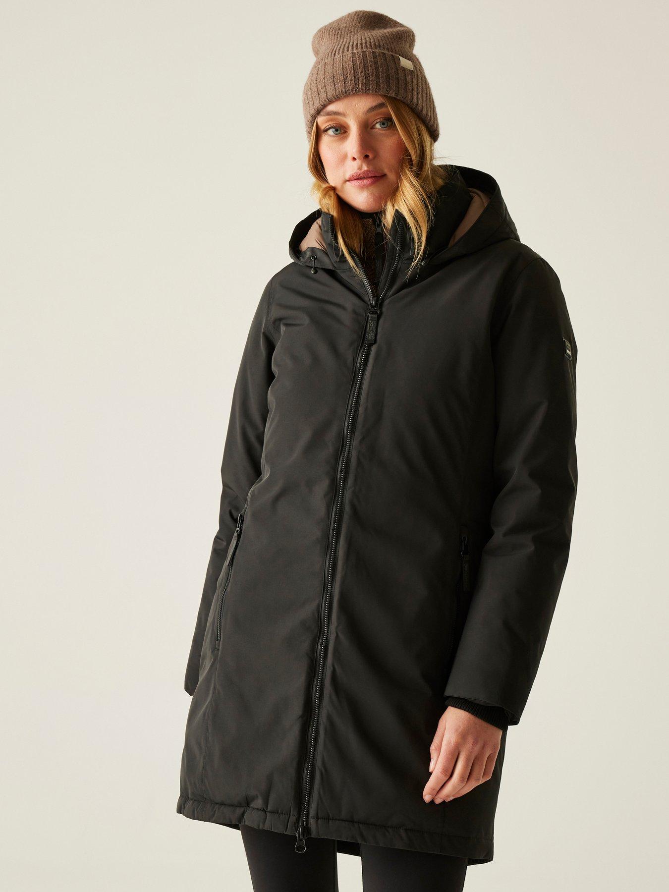 undefined Womens Marron Waterproof Insulated Jacket - Black