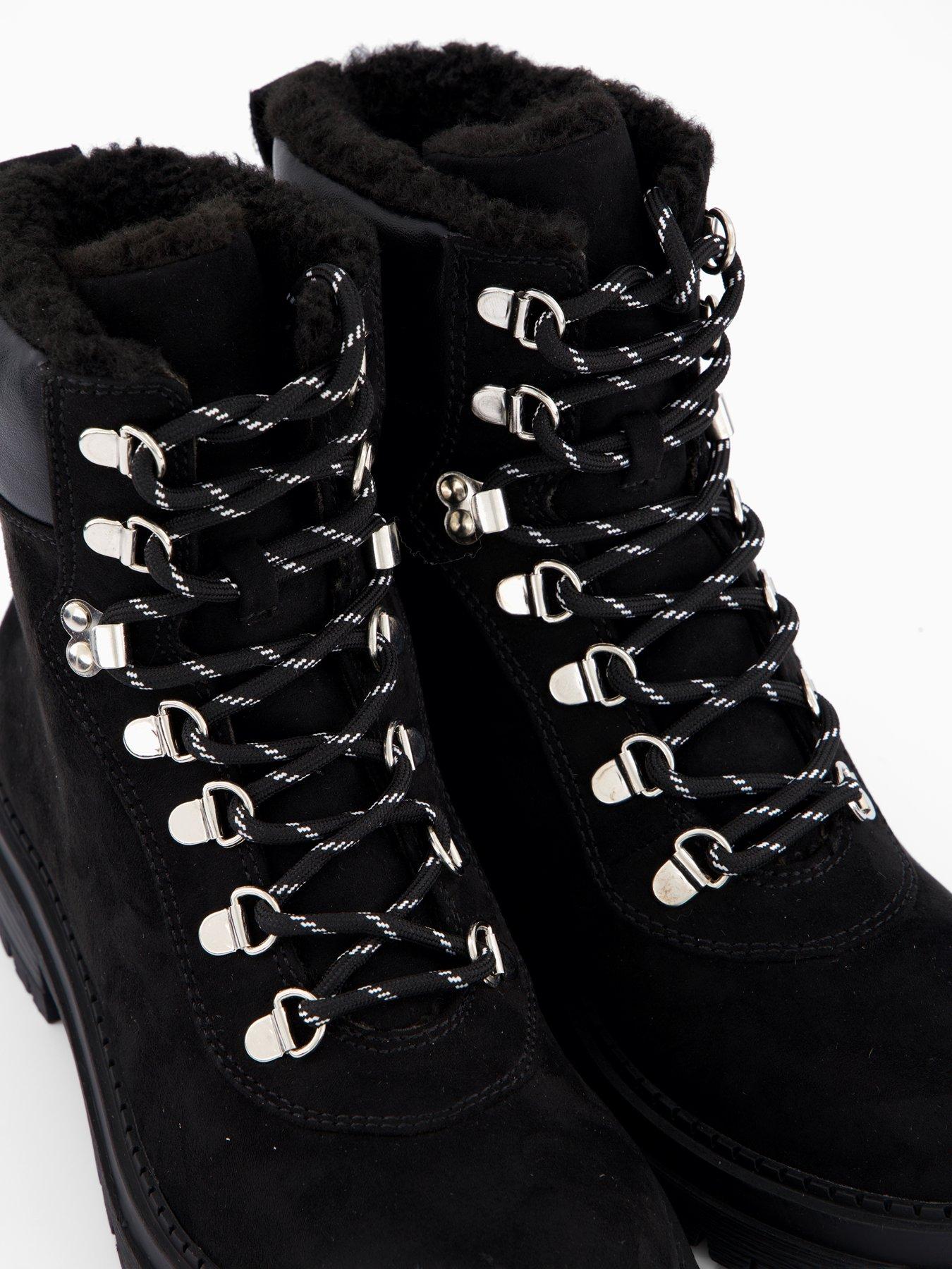 Image 6 of 7 of The Very Collection Wide Fit Hiker Boot - Black