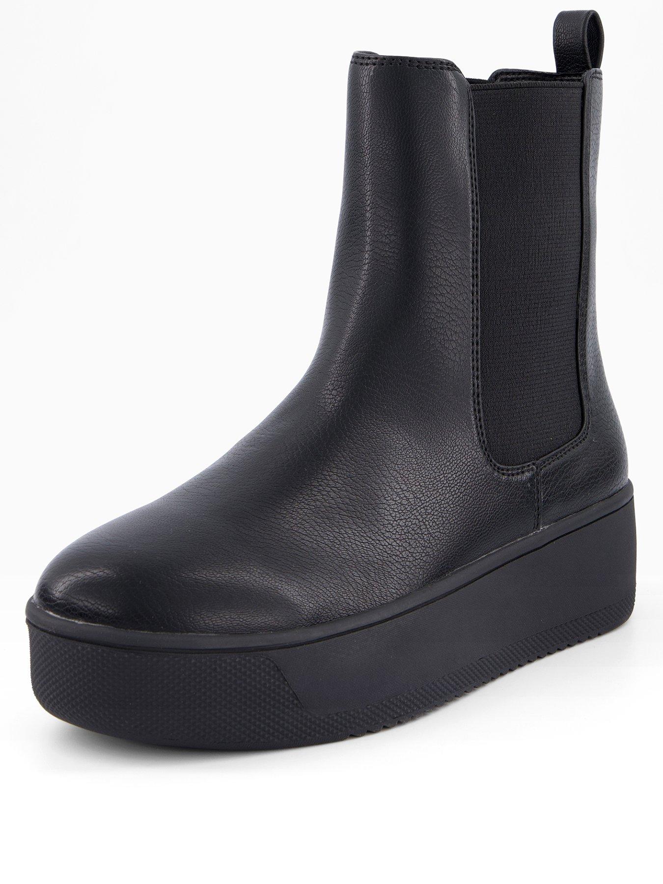 Image 3 of 7 of The Very Collection Flatform Chelsea Boot - Black