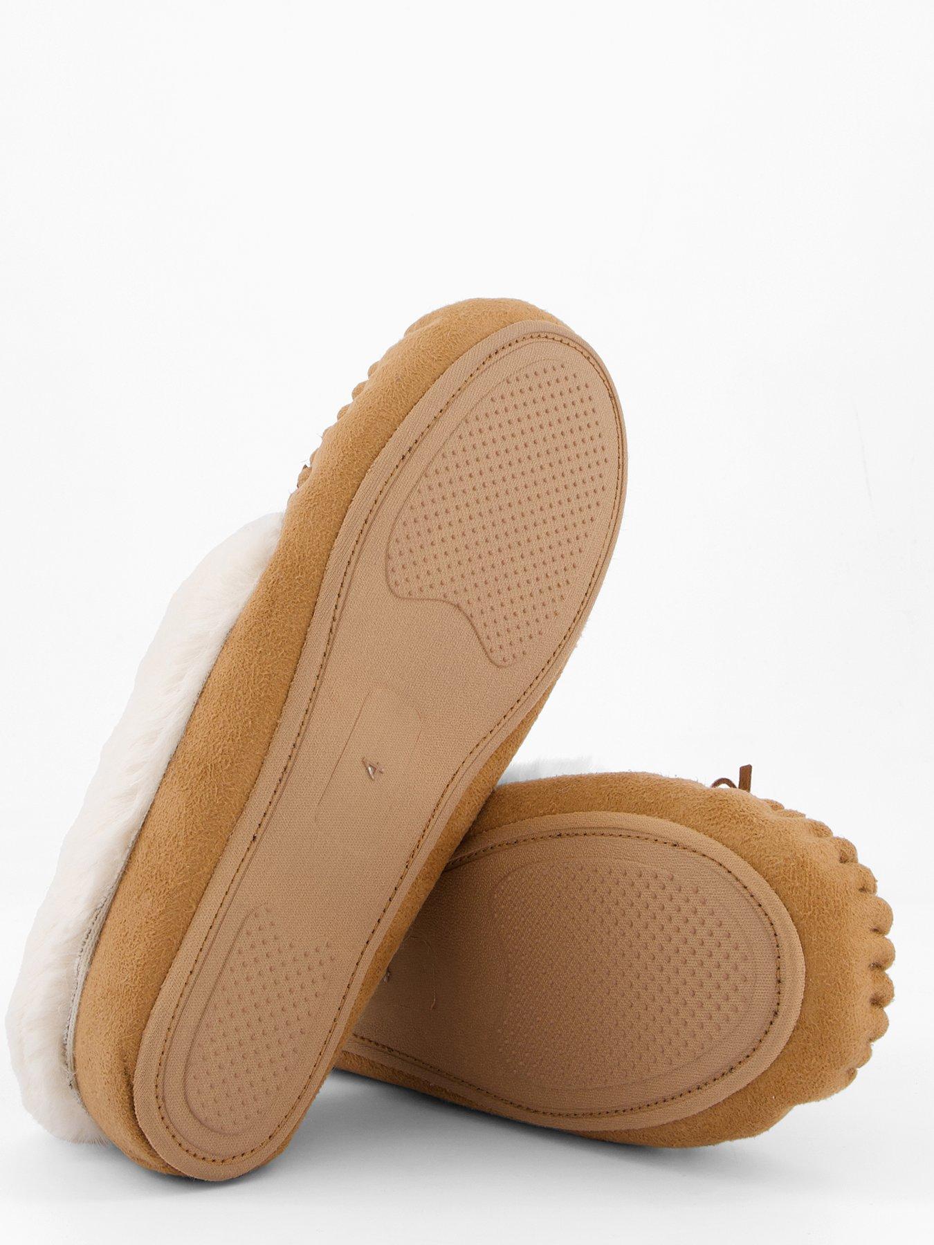  image of the-very-collection-moccasin-slippers-tan