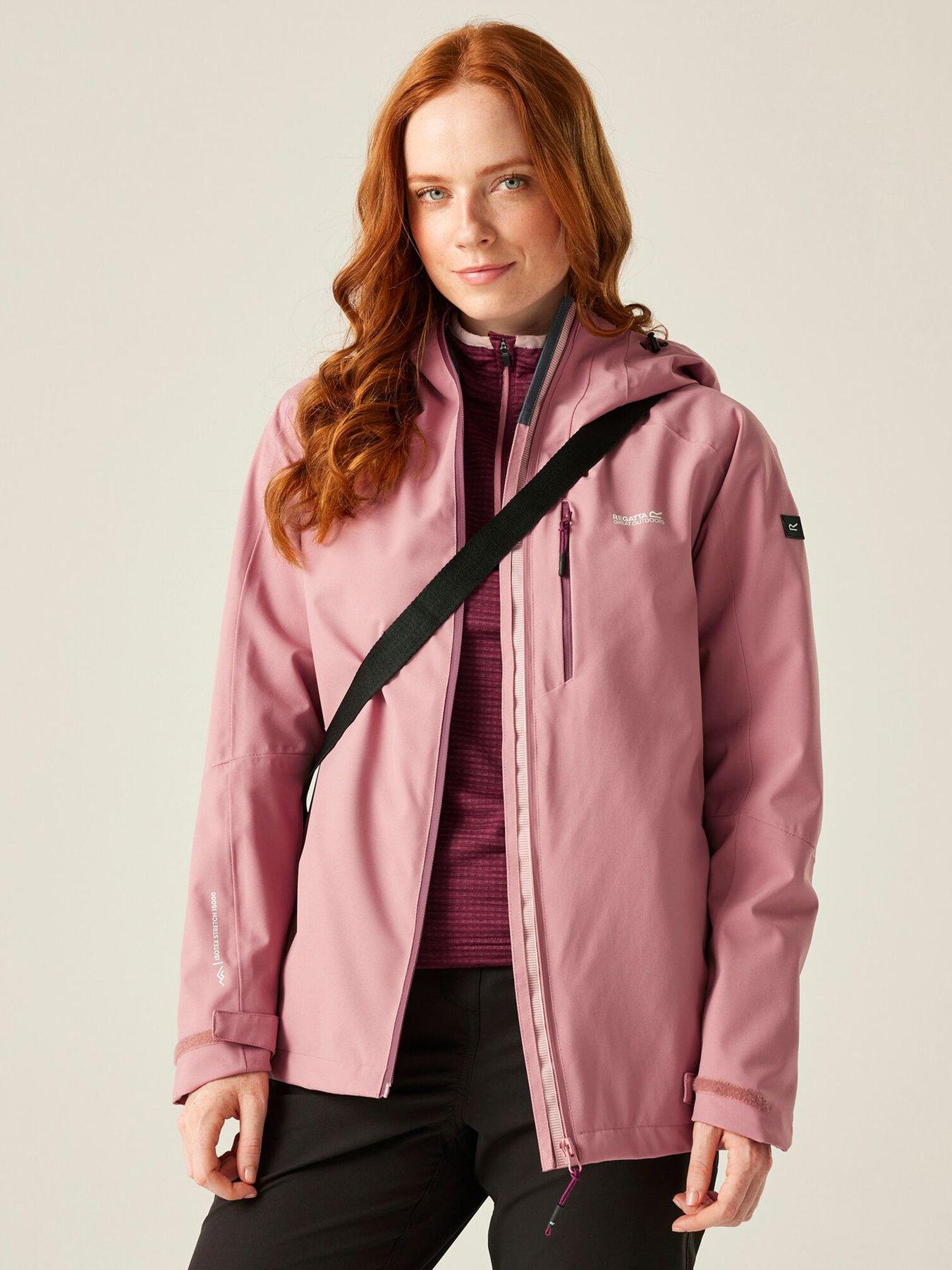  image of regatta-womens-birchdale-ii-waterproof-shell-jacket-pink