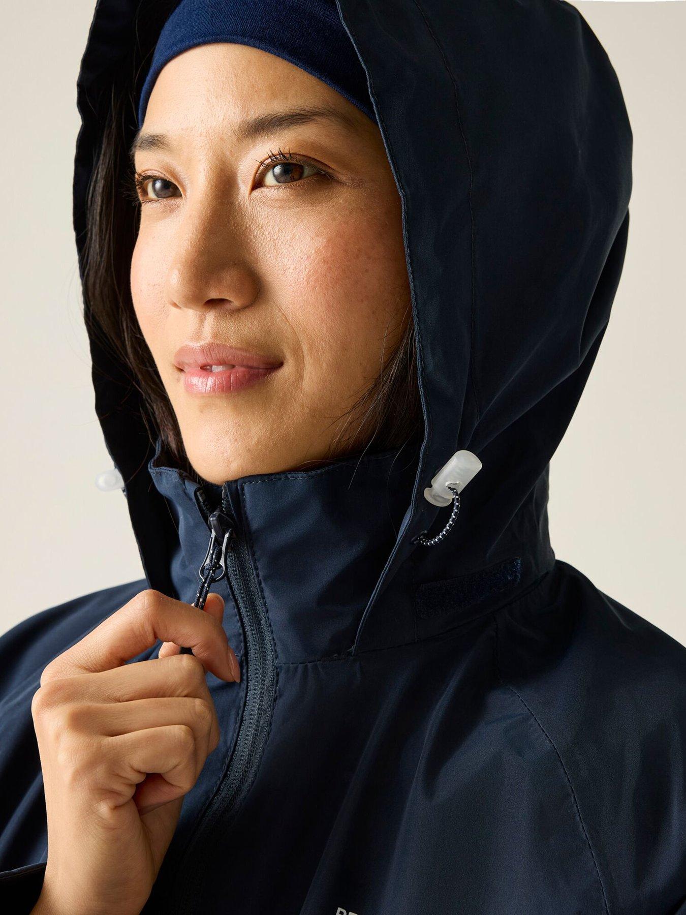  image of regatta-womens-dayshall-waterproof-shell-jacket-navy