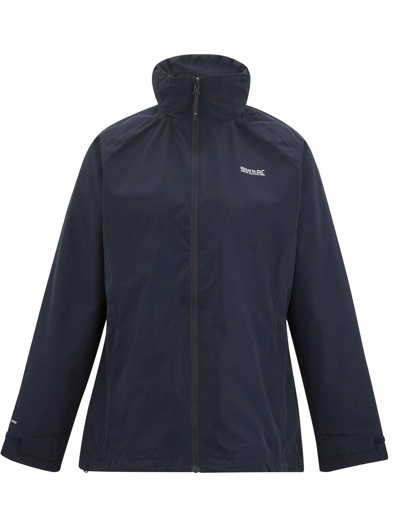  image of regatta-womens-dayshall-waterproof-shell-jacket-navy