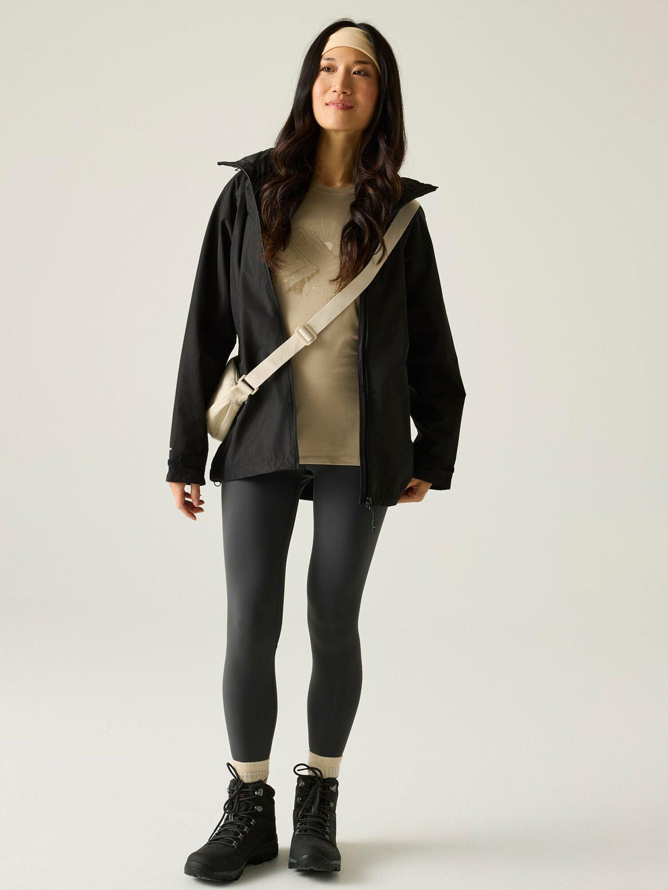  image of regatta-womens-dayshall-waterproof-shell-jacket-black