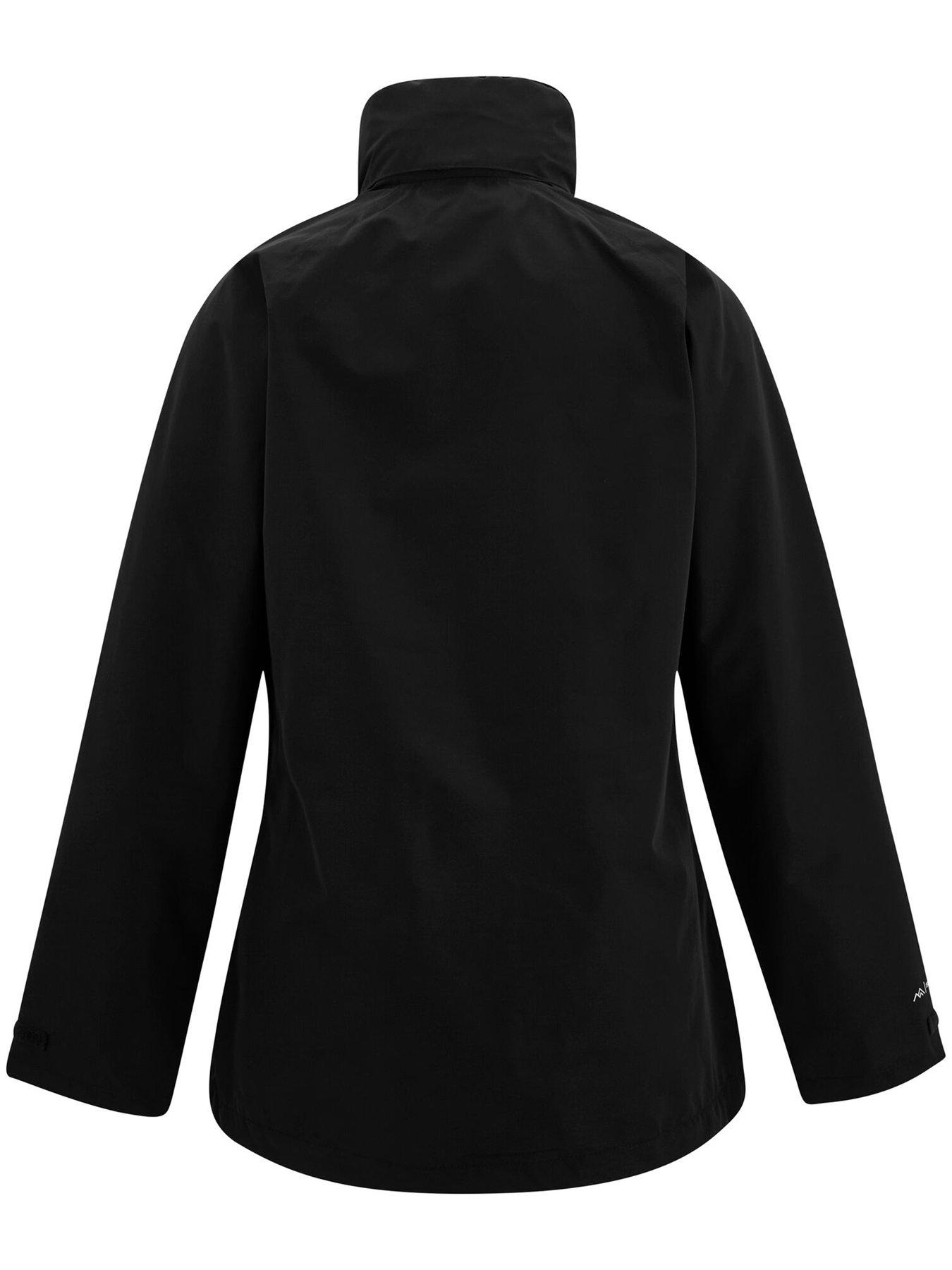  image of regatta-womens-dayshall-waterproof-shell-jacket-black