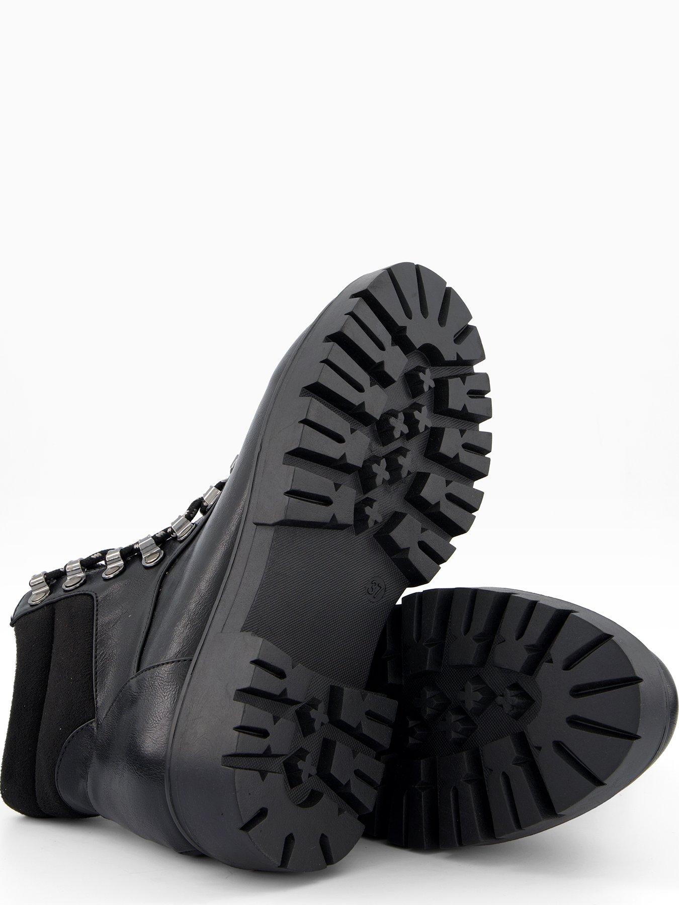  image of the-very-collection-extra-wide-fit-hiker-boot-black