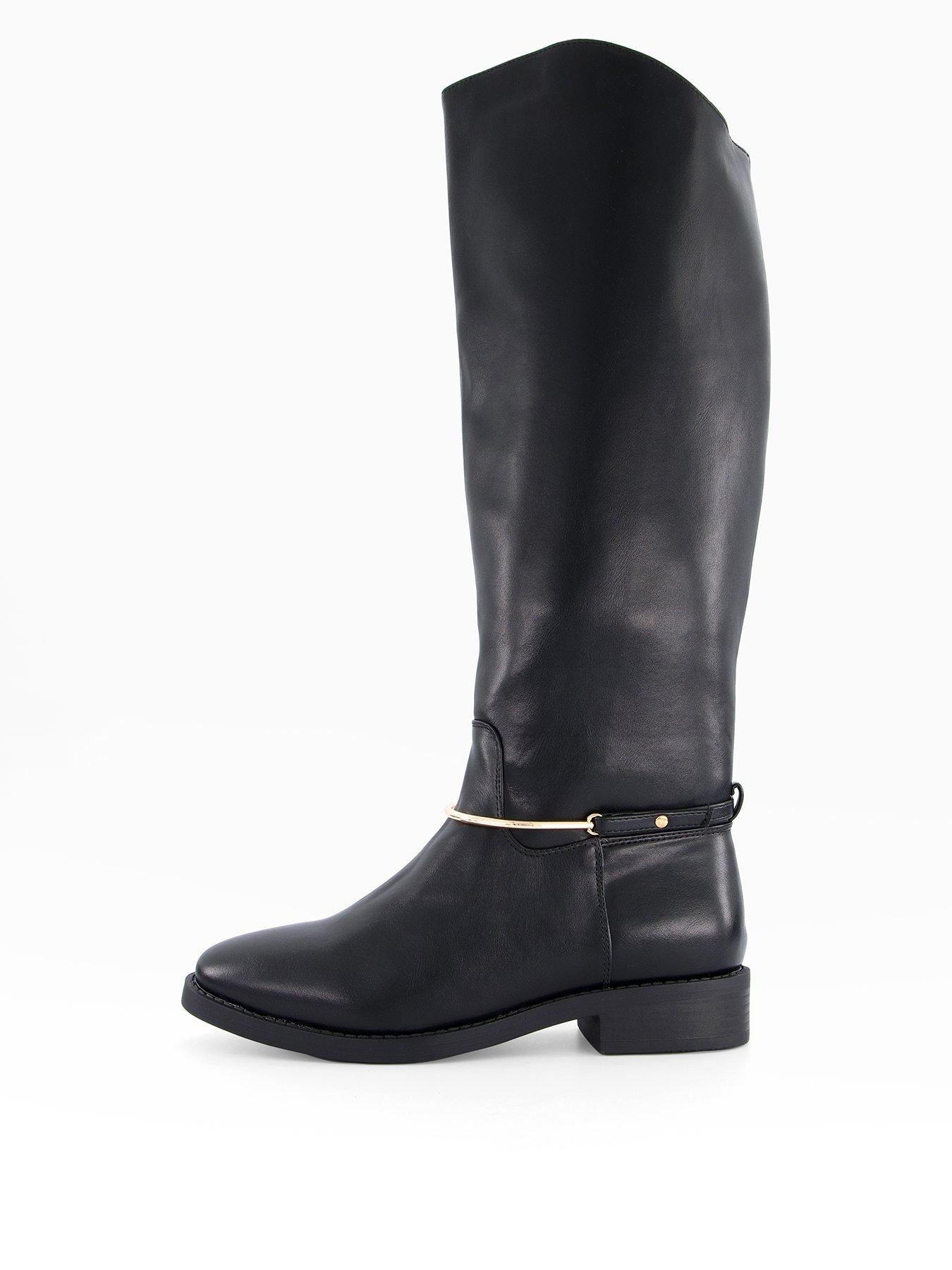 The Very Collection Wide Fit Riding Boot - Black