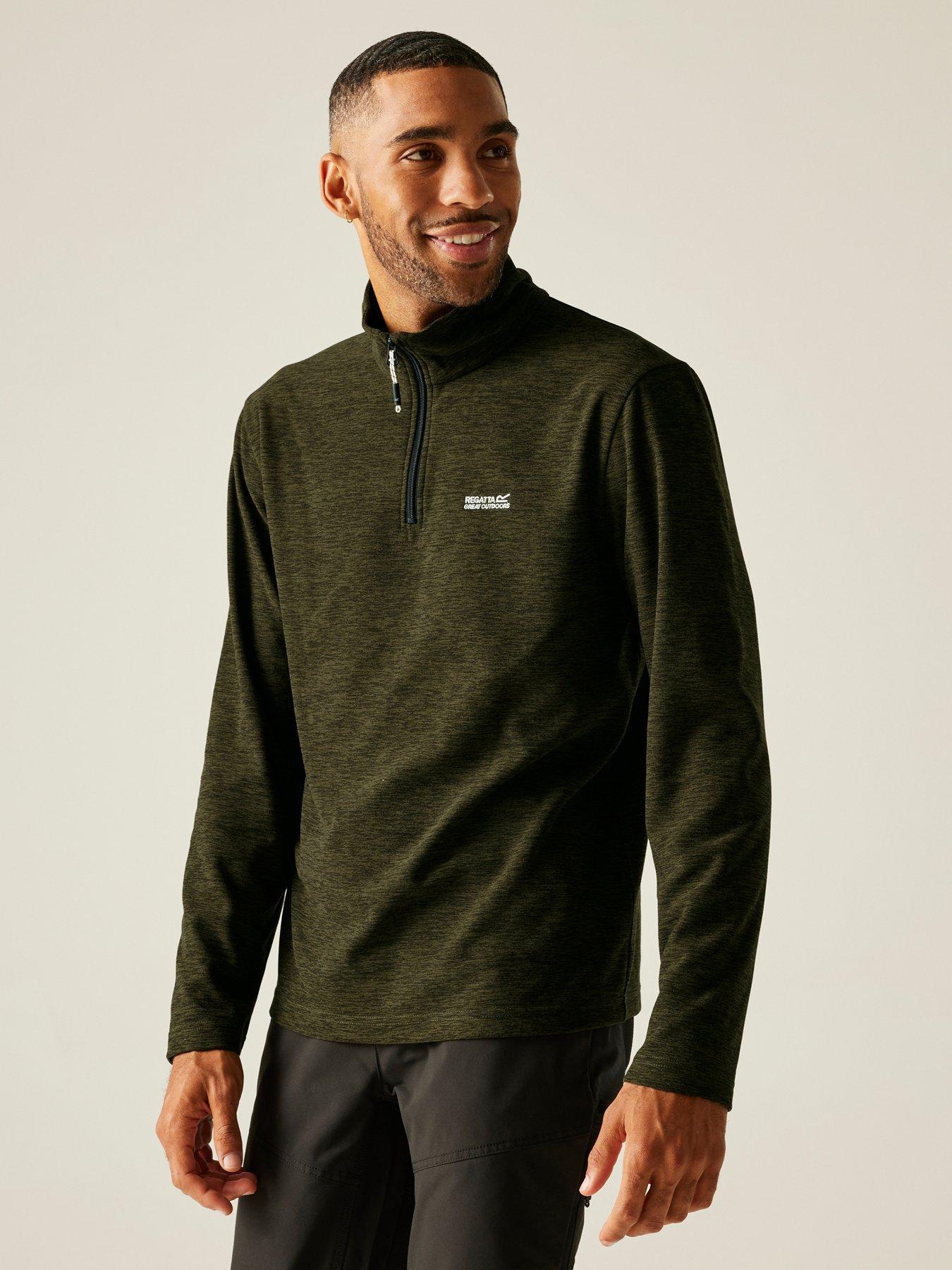  image of regatta-mens-thomspon-marl-fleece-green