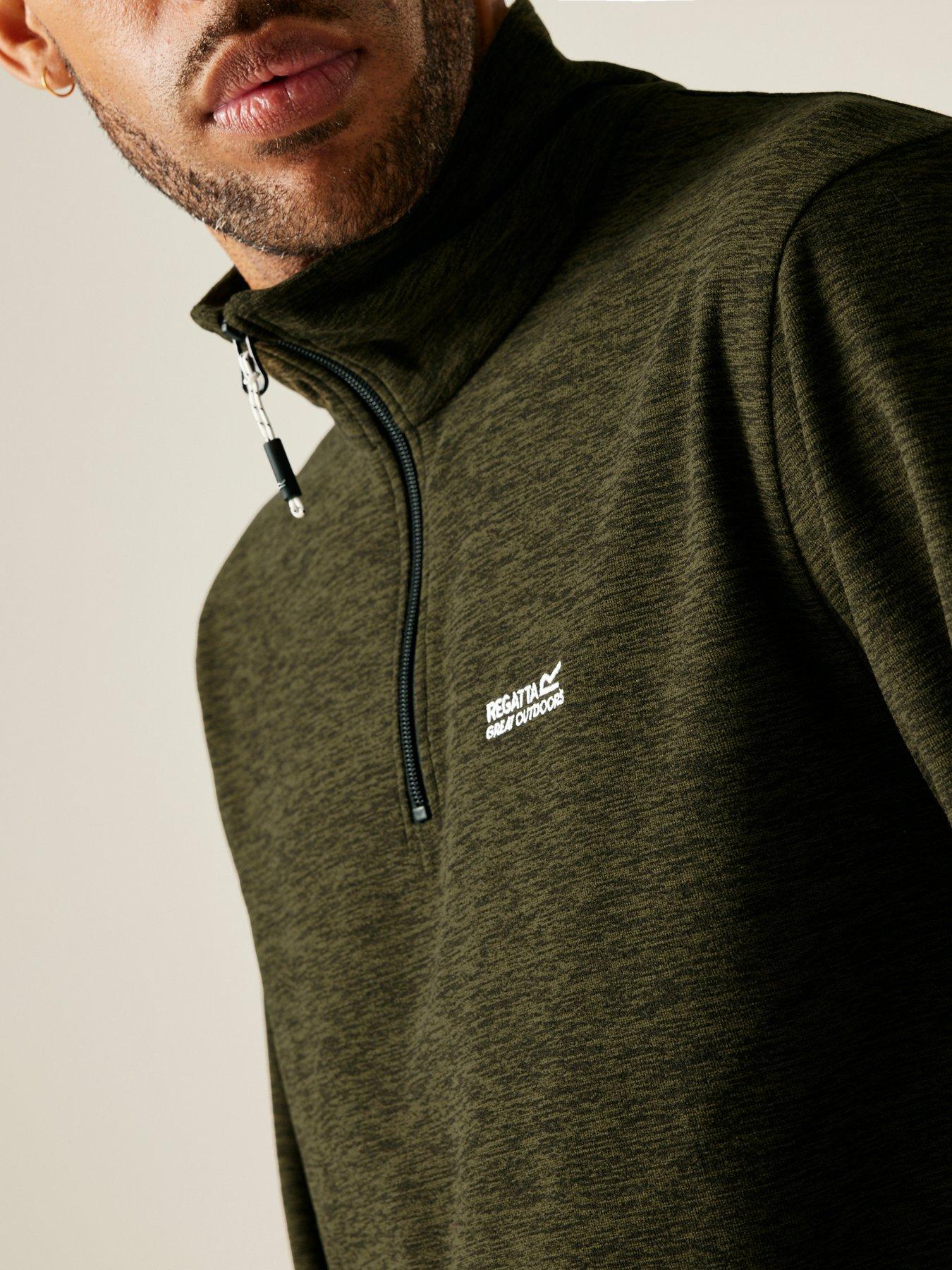  image of regatta-mens-thomspon-marl-fleece-green