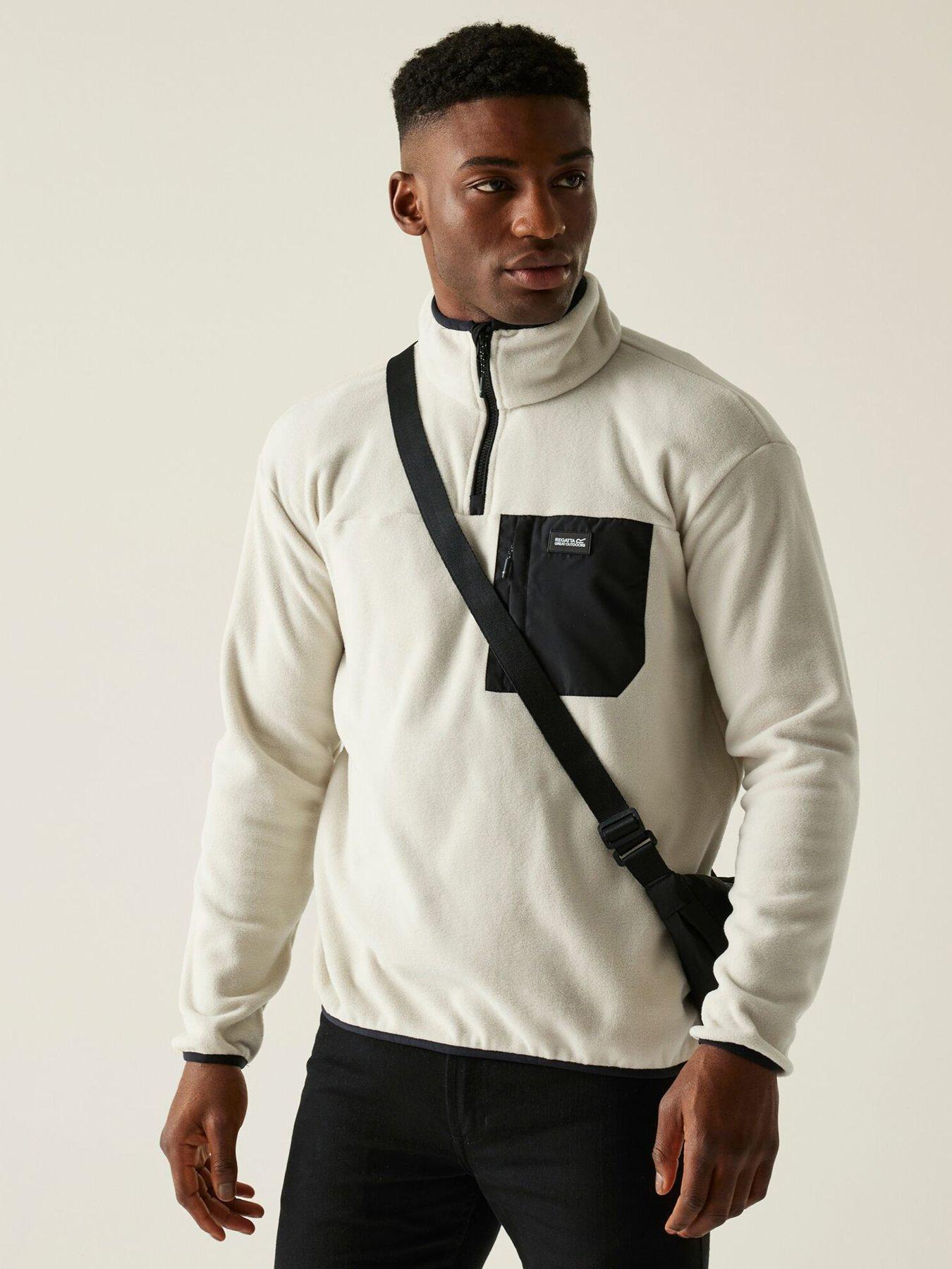  image of regatta-mens-frankie-12-zip-fleece-beige