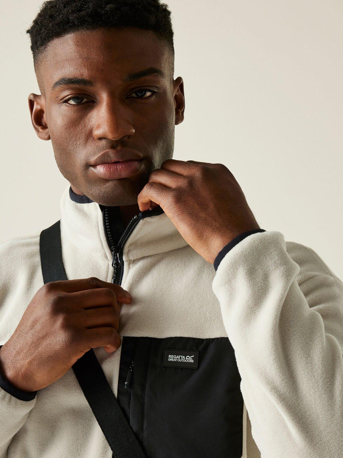  image of regatta-mens-frankie-12-zip-fleece-beige