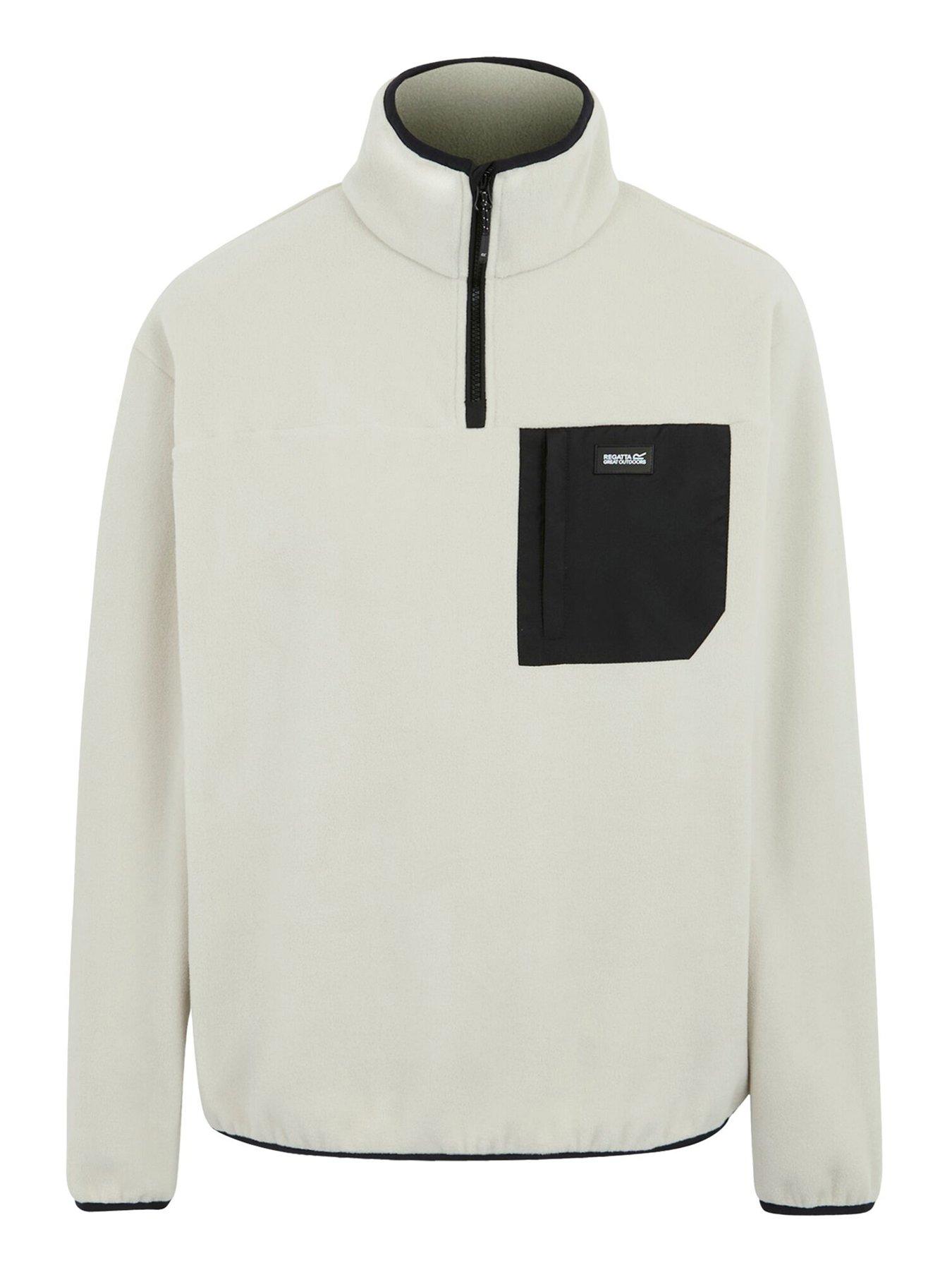  image of regatta-mens-frankie-12-zip-fleece-beige