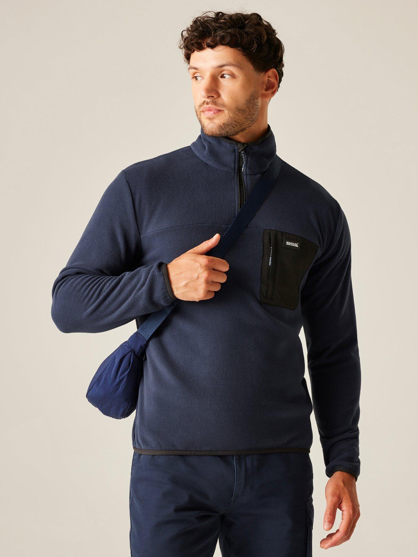  image of regatta-mens-frankie-12-zip-fleece-navy