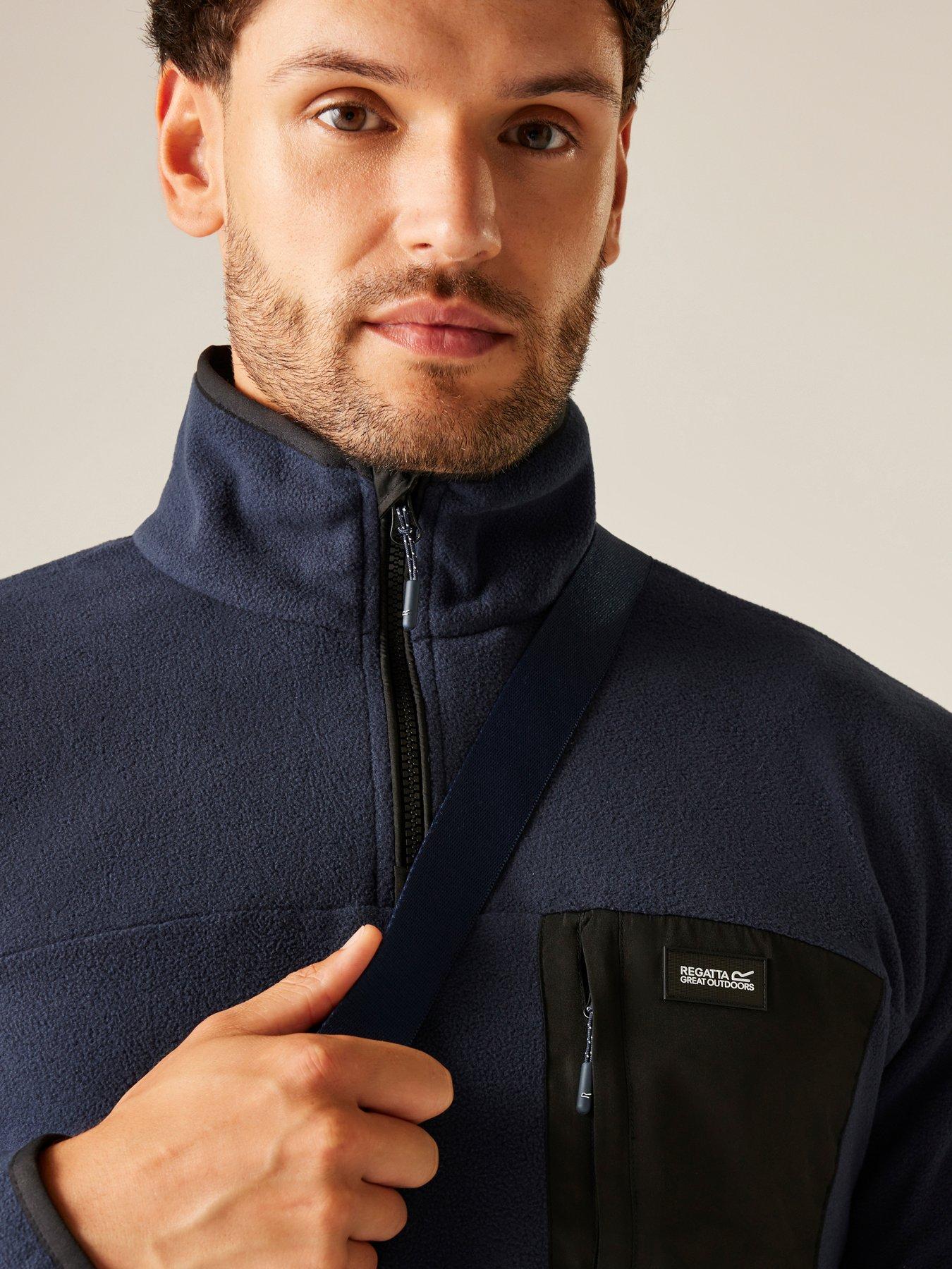  image of regatta-mens-frankie-12-zip-fleece-navy