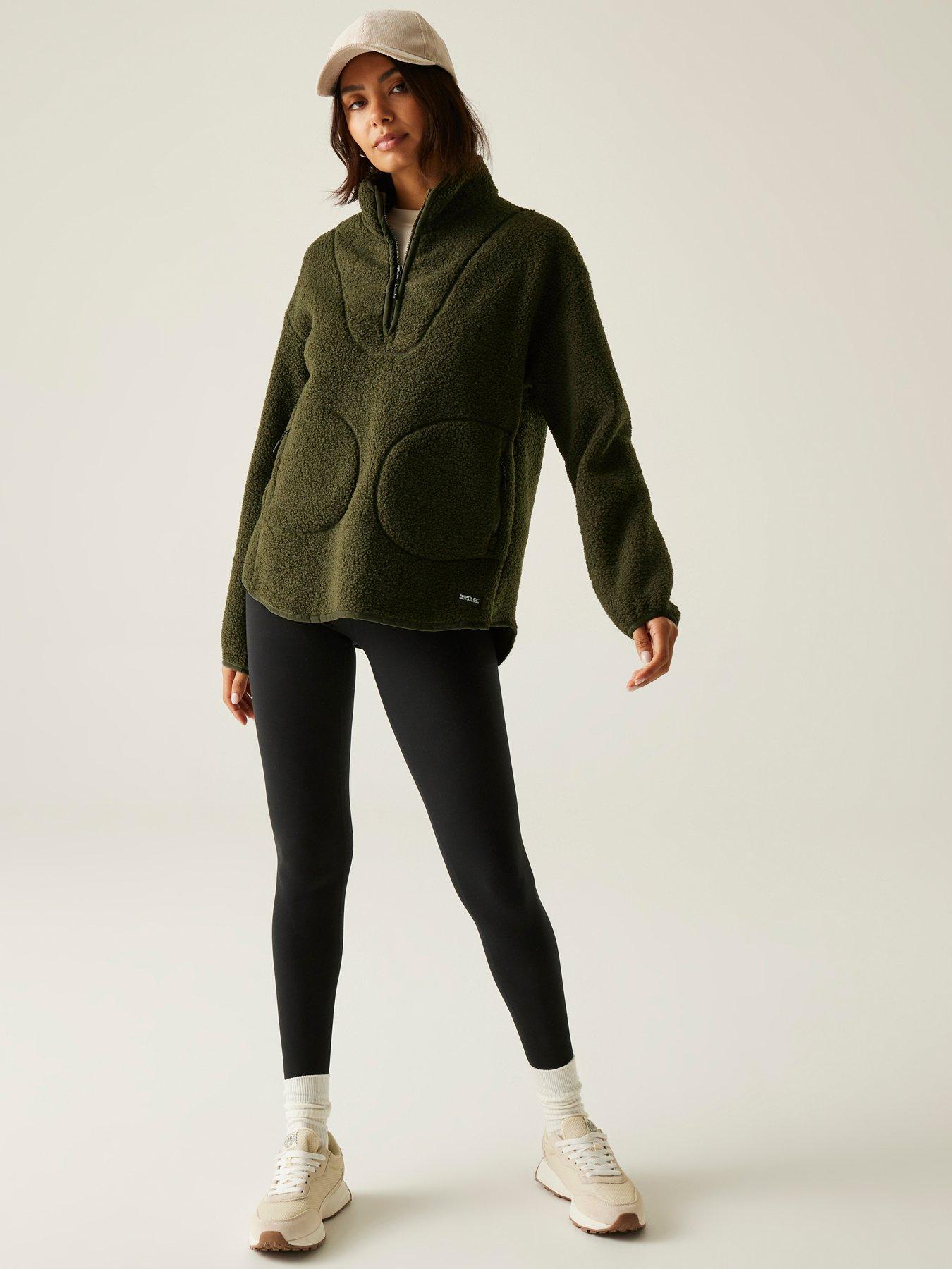 Image 3 of 6 of Regatta Womens Frankie Borg 1/2 Zip Fleece - Green