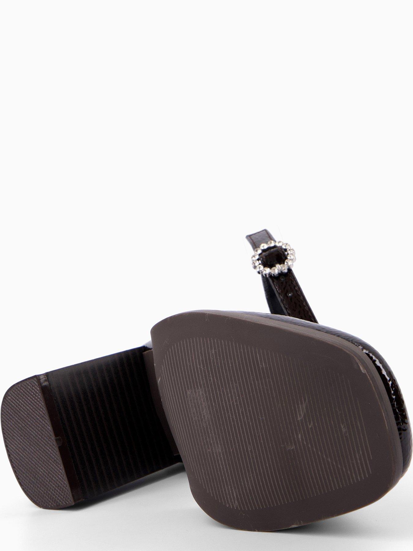  image of the-very-collection-diamante-block-heel-shoe-blackbr-divnbspdiv