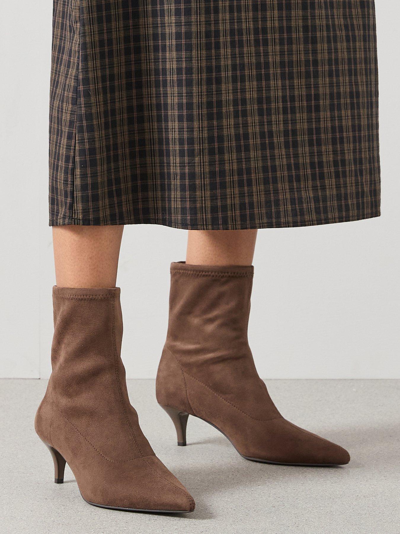 Image 1 of 7 of The Very Collection Neoprene Sock Boot&nbsp;- Chocolate Brown