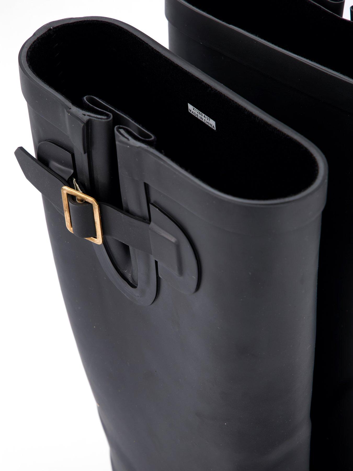 Image 6 of 7 of Elle Sport Tall Wellington Boot With Buckle - Black
