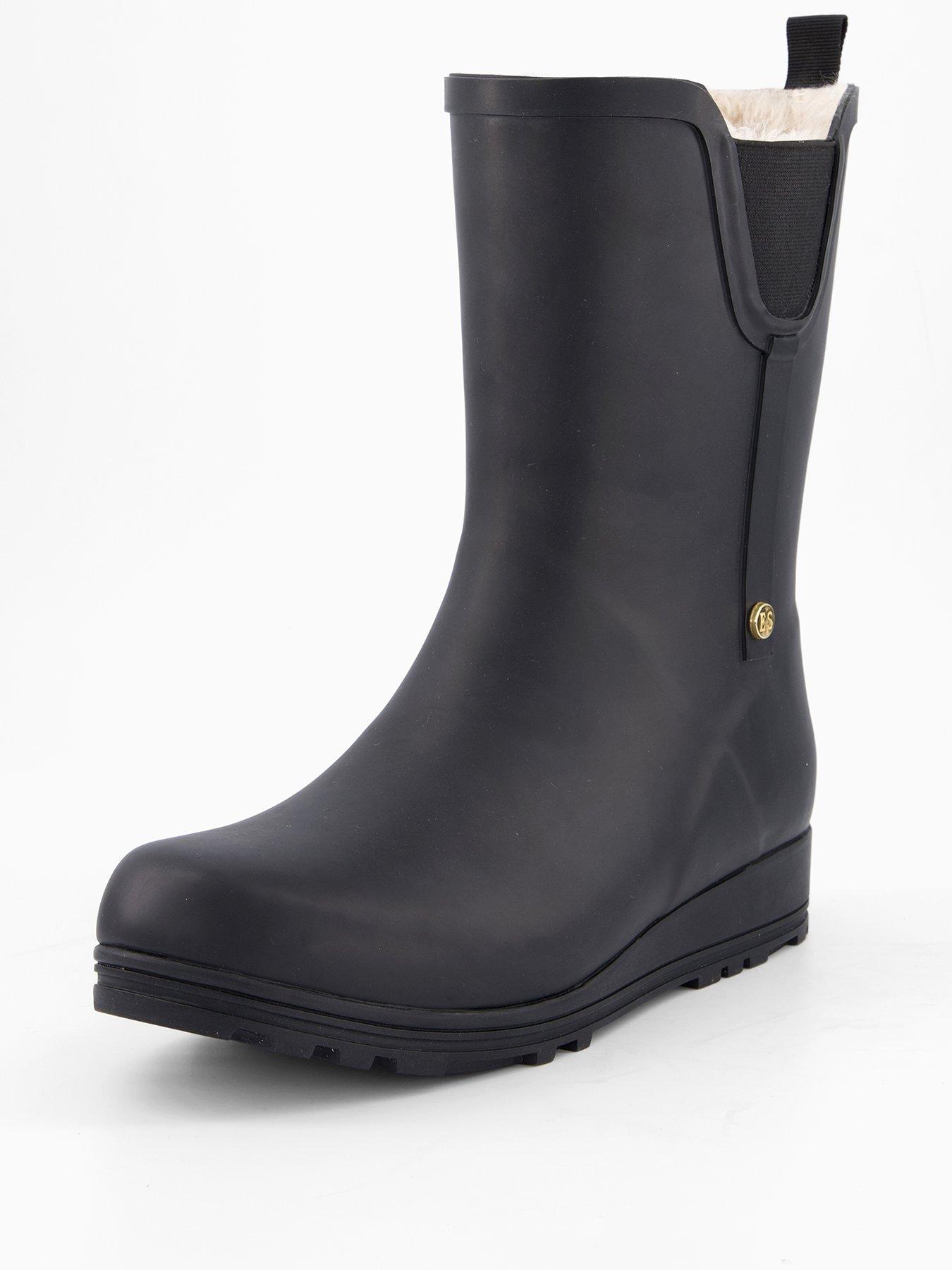 Image 3 of 7 of Elle Sport Calf Wellington Boot With Warm Lining &ndash; Black<br /><br />&nbsp;