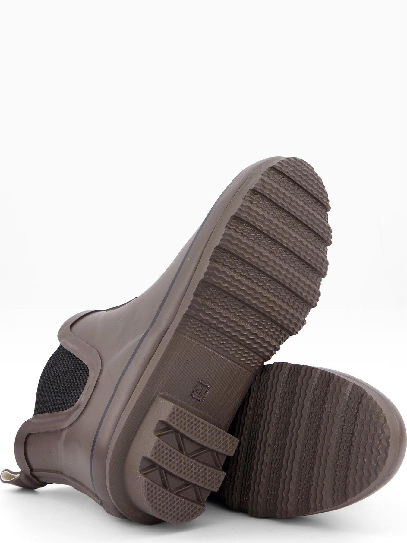  image of elle-sport-ankle-wellington-boot-with-borg-lining-brown