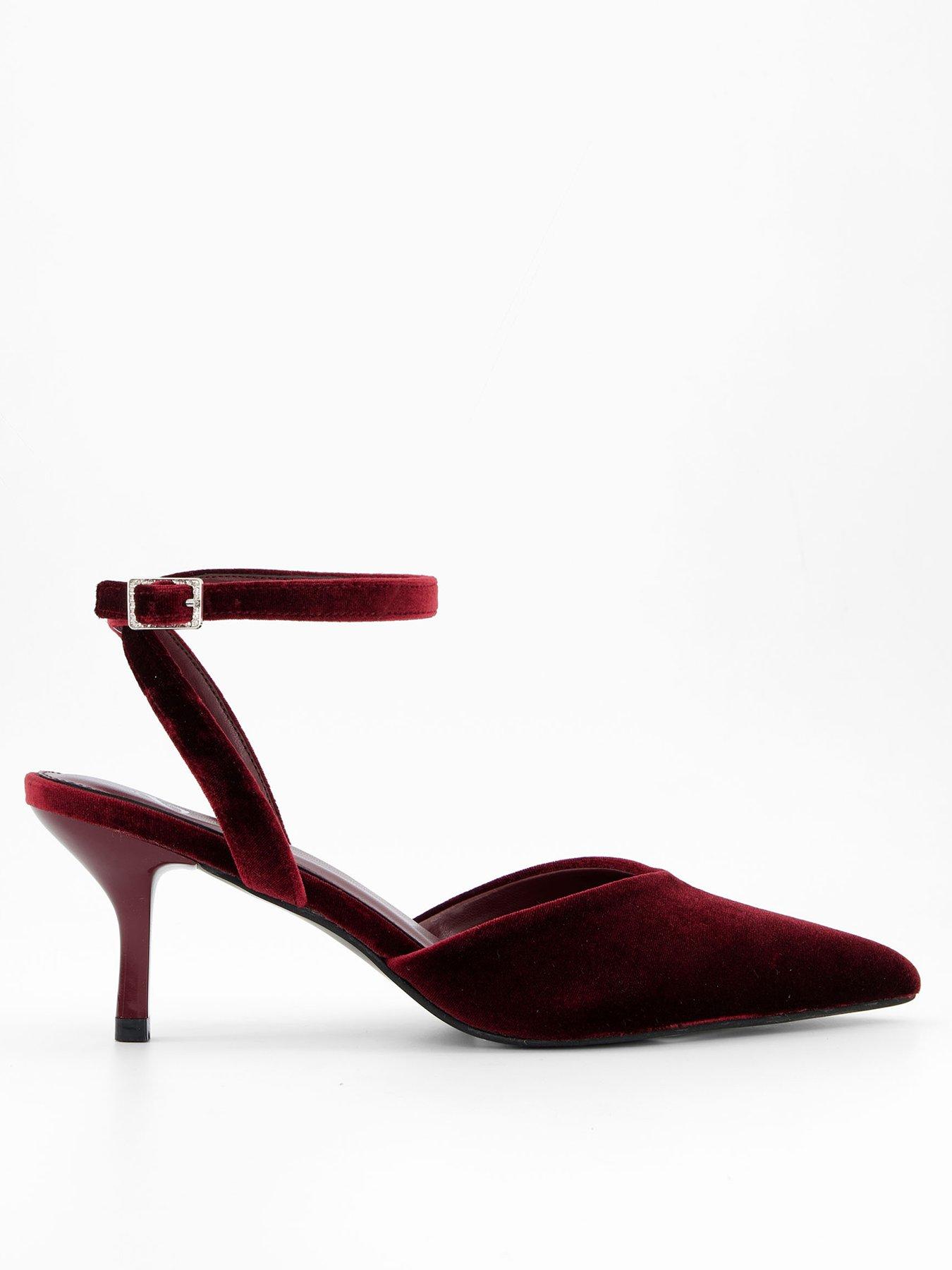 Image 2 of 6 of The Very Collection Pointed Kitten Heel - Burgundy