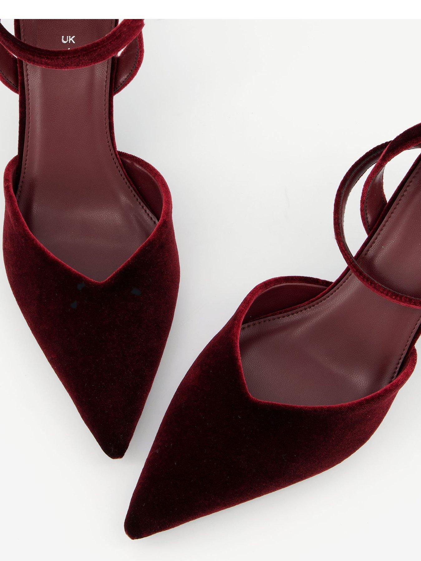 Image 5 of 6 of The Very Collection Pointed Kitten Heel - Burgundy