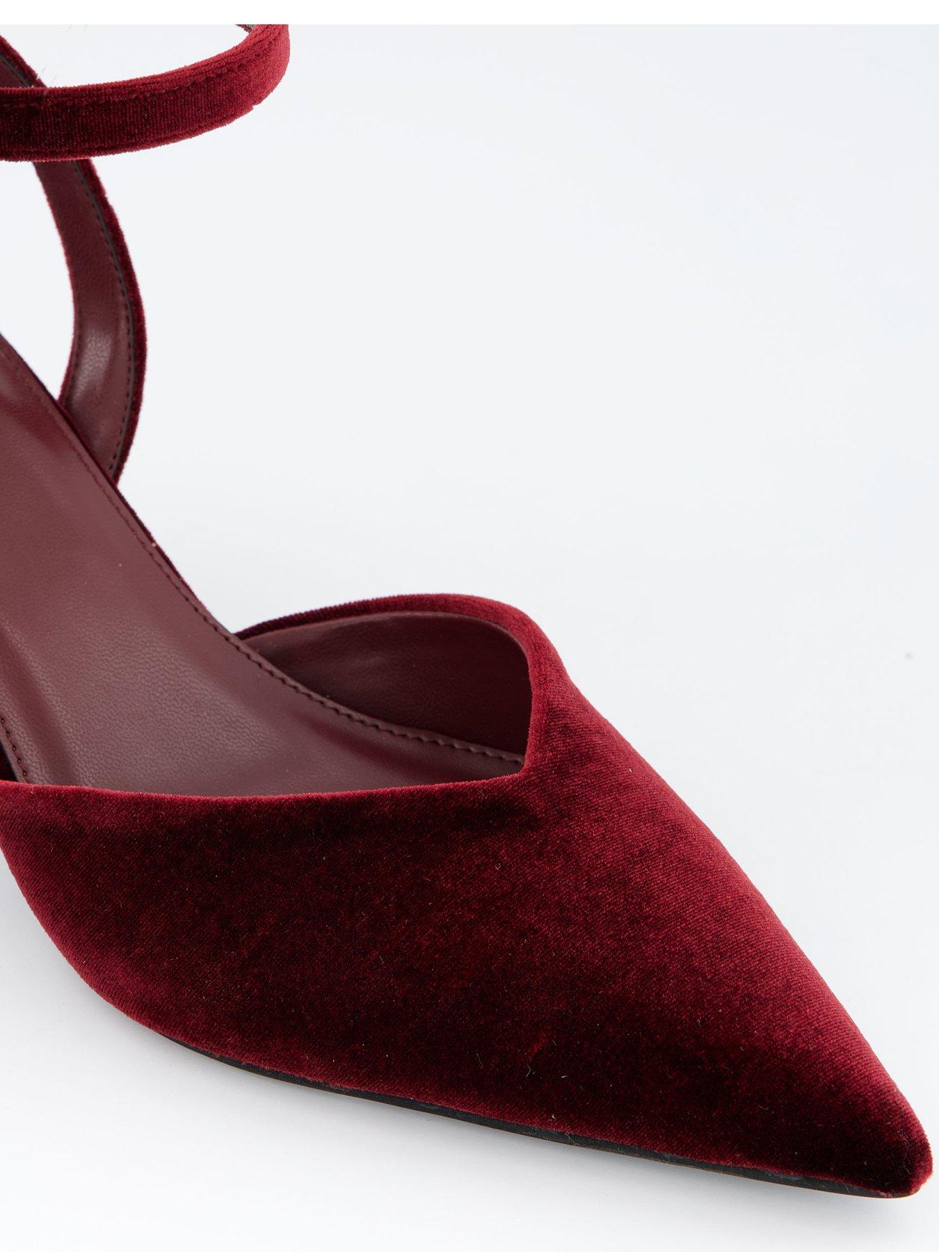 Image 6 of 6 of The Very Collection Pointed Kitten Heel - Burgundy