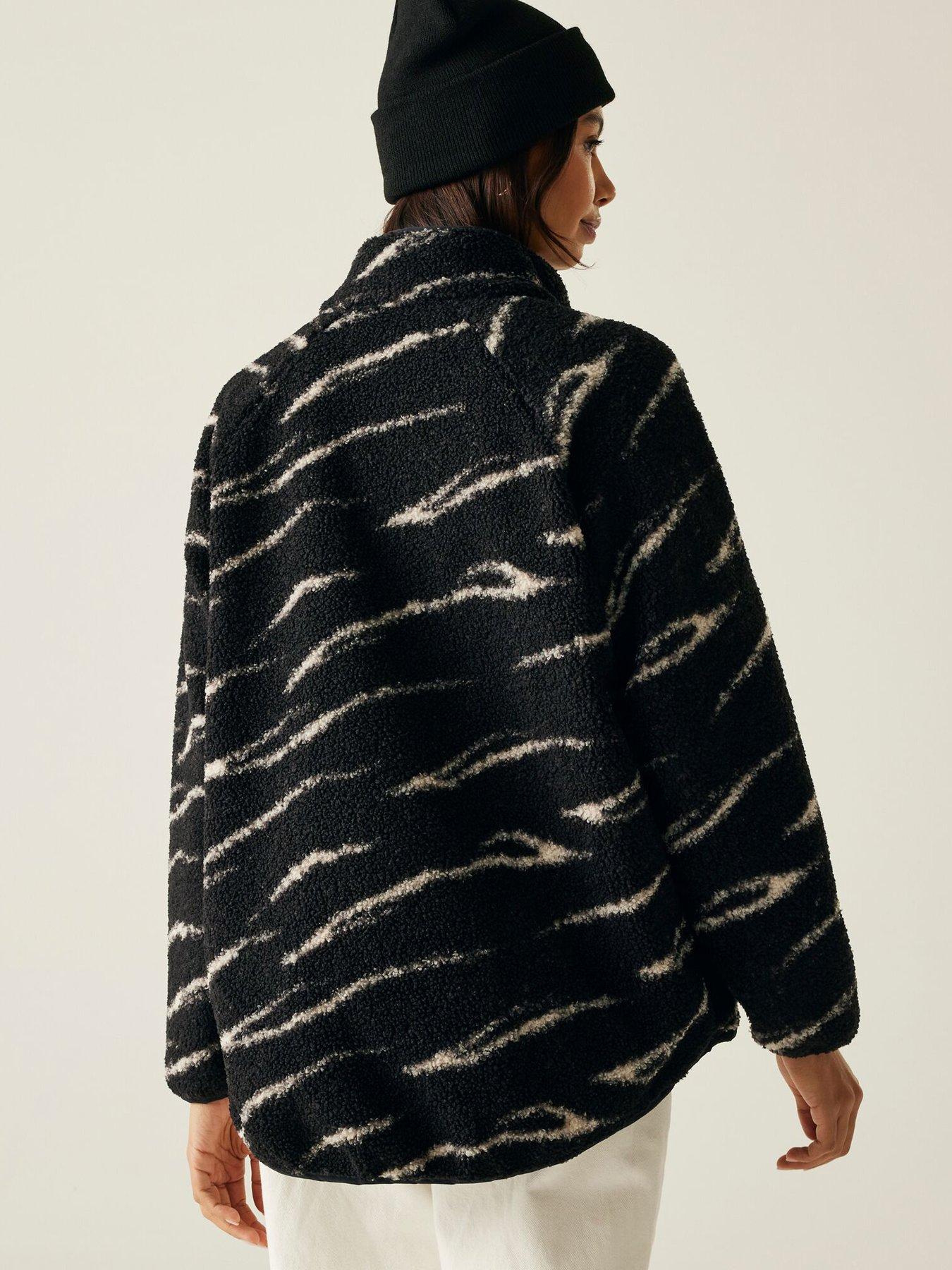 Image 2 of 6 of Regatta Womens Frankie Borg Full Zip Fleece - Black