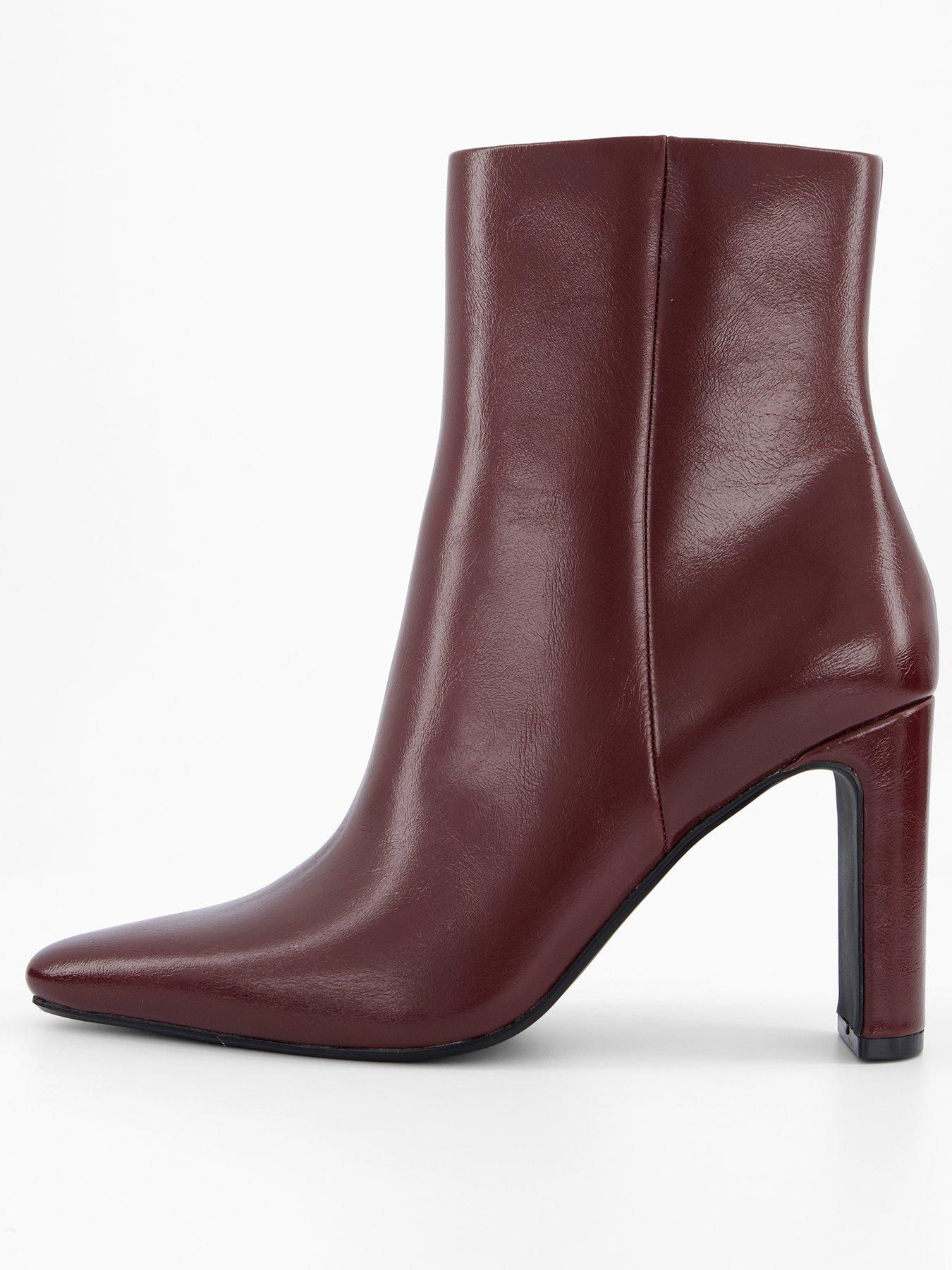  image of the-very-collection-heeled-boot-burgundy