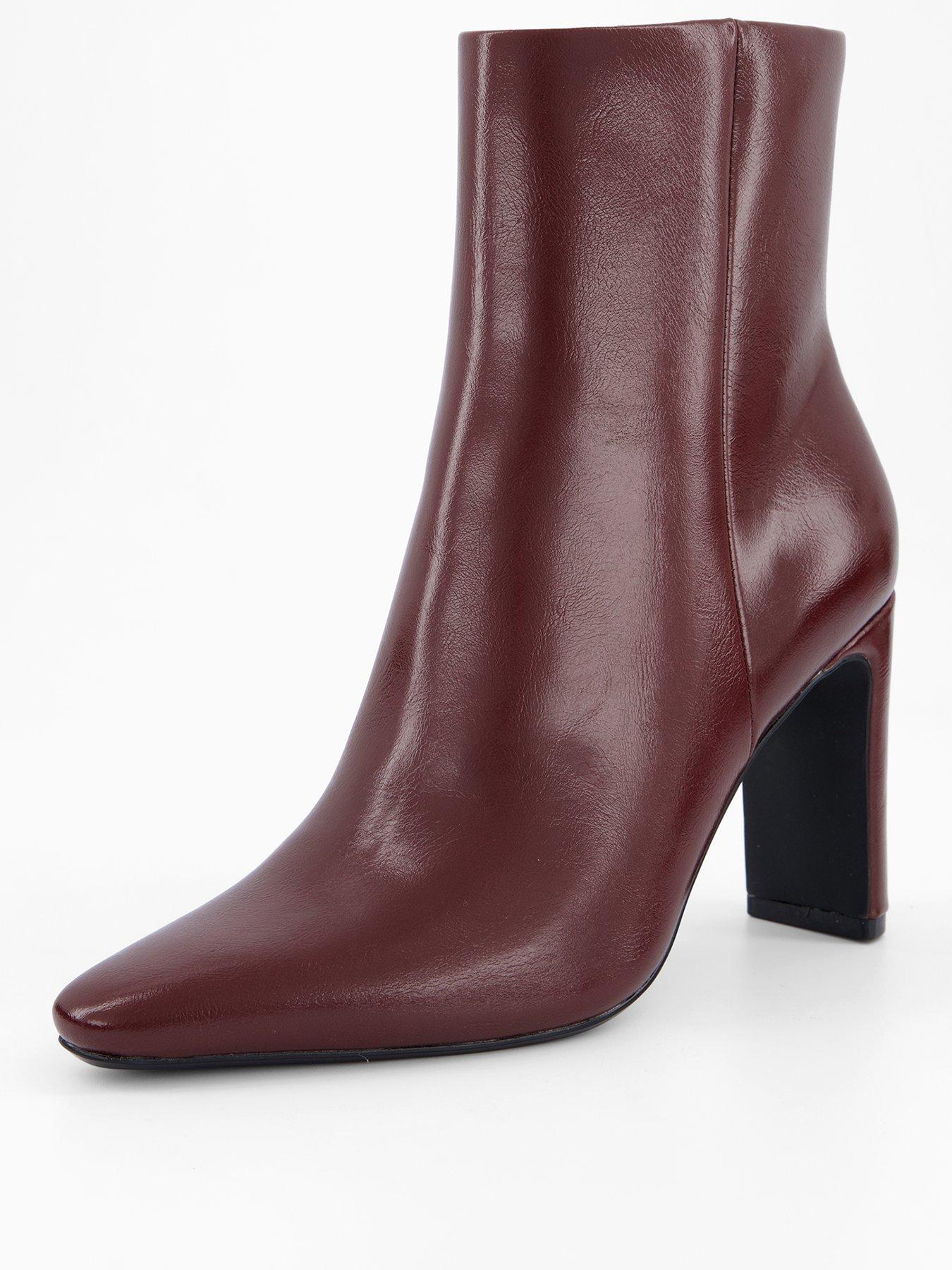  image of the-very-collection-heeled-boot-burgundy