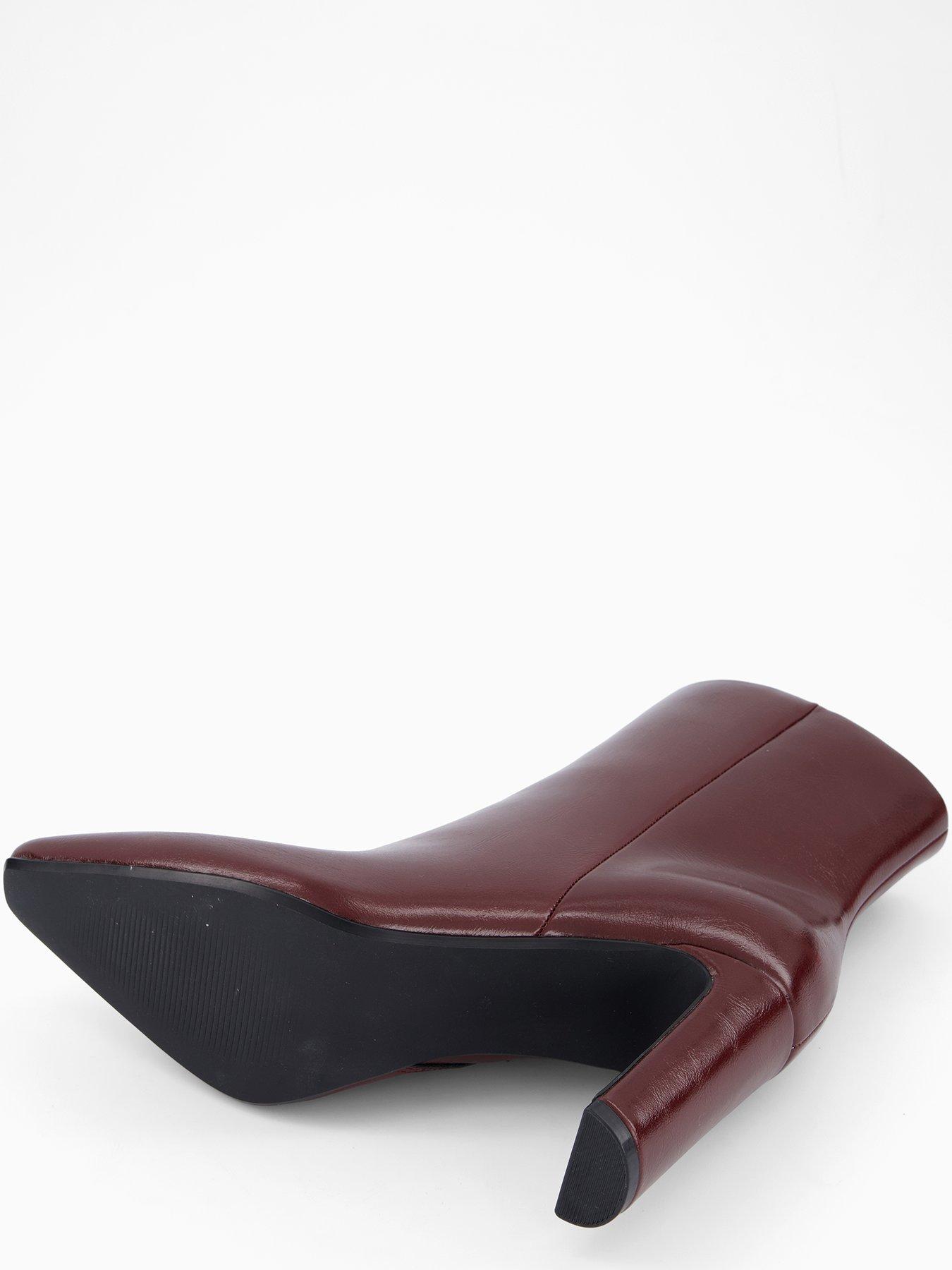  image of the-very-collection-heeled-boot-burgundy