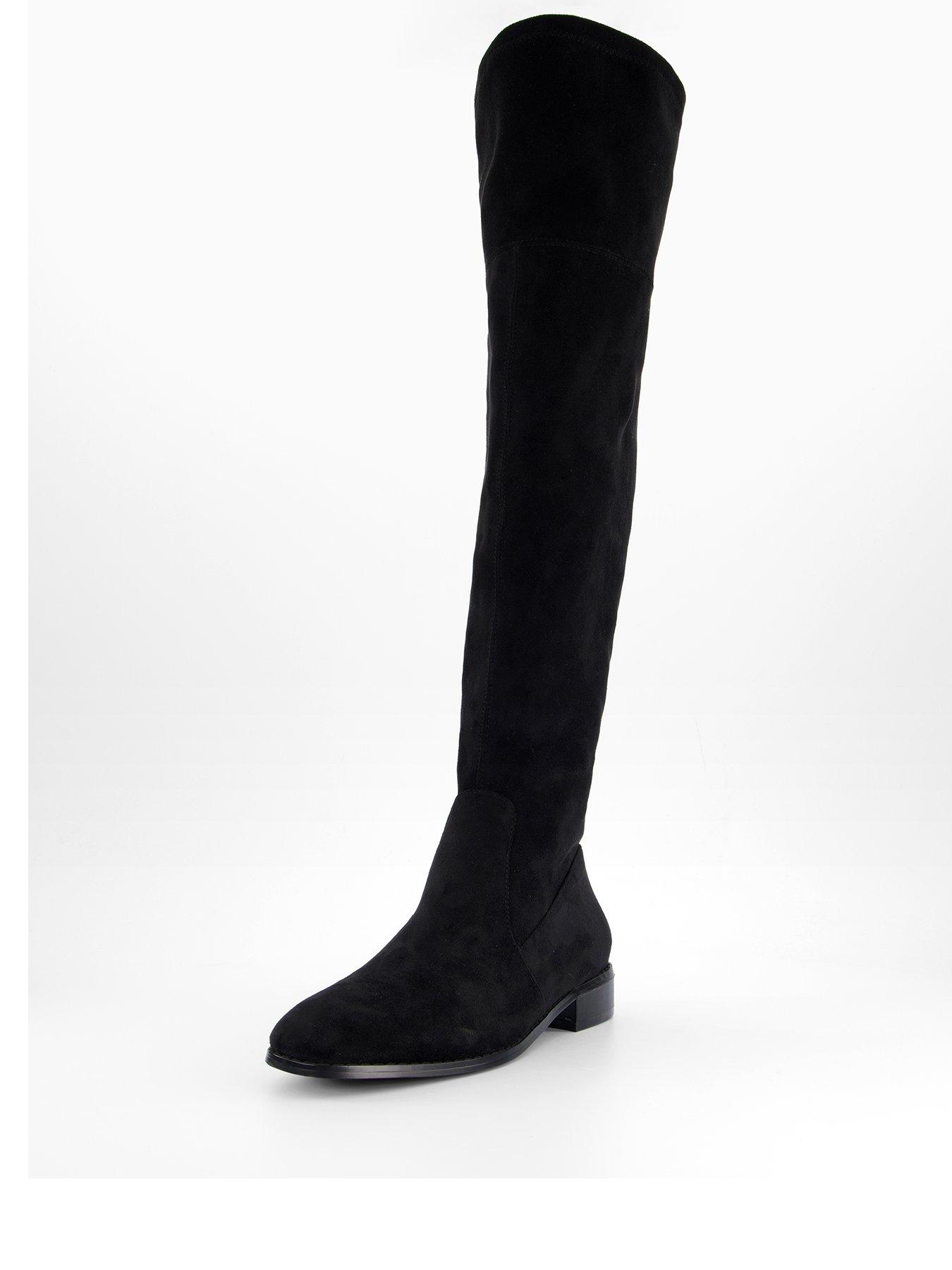  image of the-very-collection-over-knee-almond-toe-boot-black