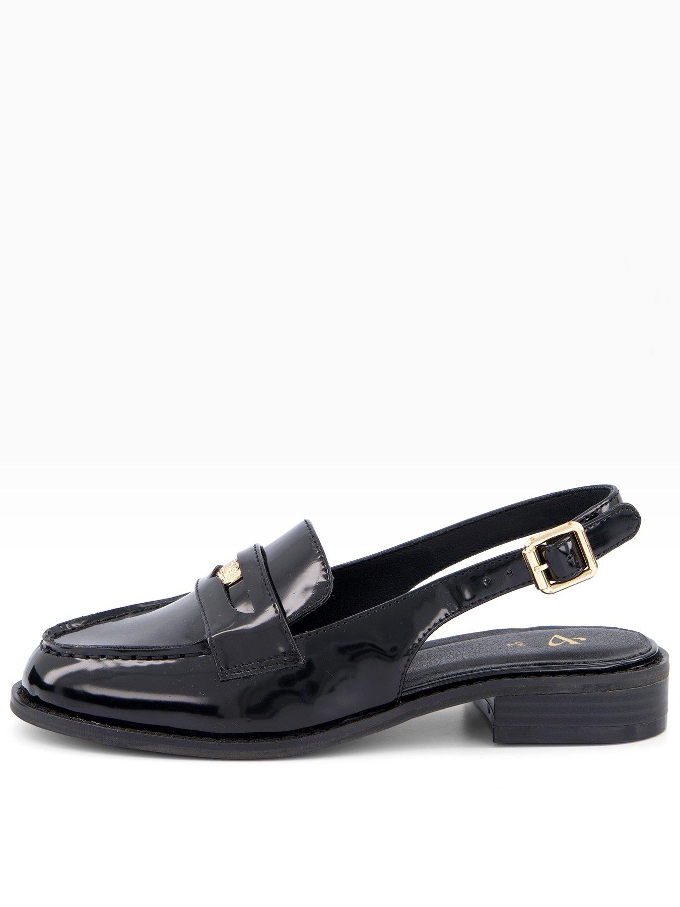 Image 1 of 7 of The Very Collection Sling Back Loafer - Black