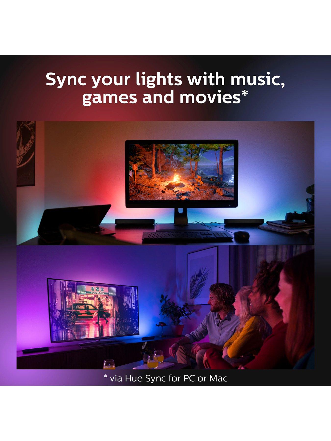 Philips Hue Sync Box Gen 2 with Play Bar 2 Pack | Littlewoods