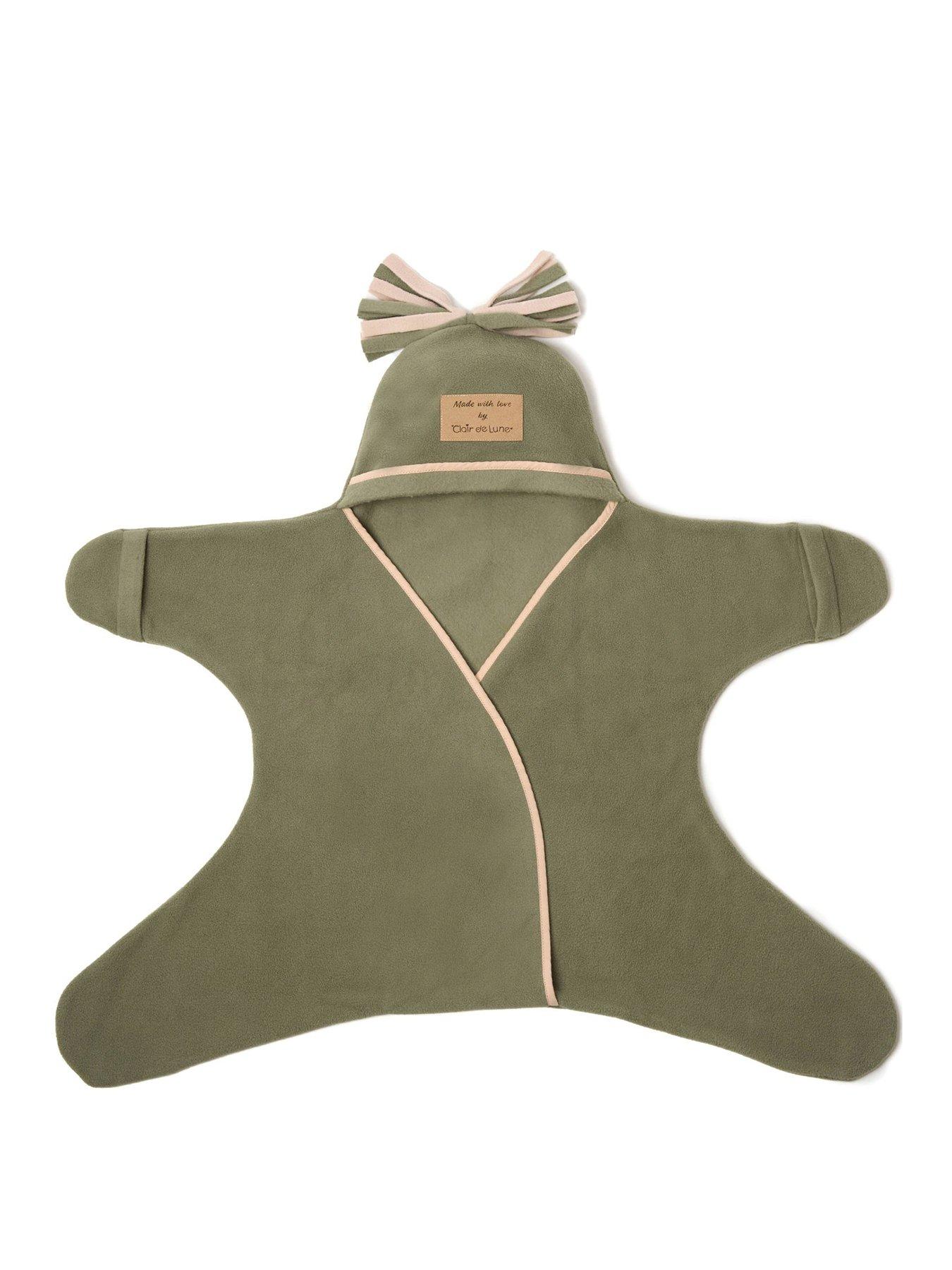 undefined Star Fleece Wrap 6-12 Months - Sage Green