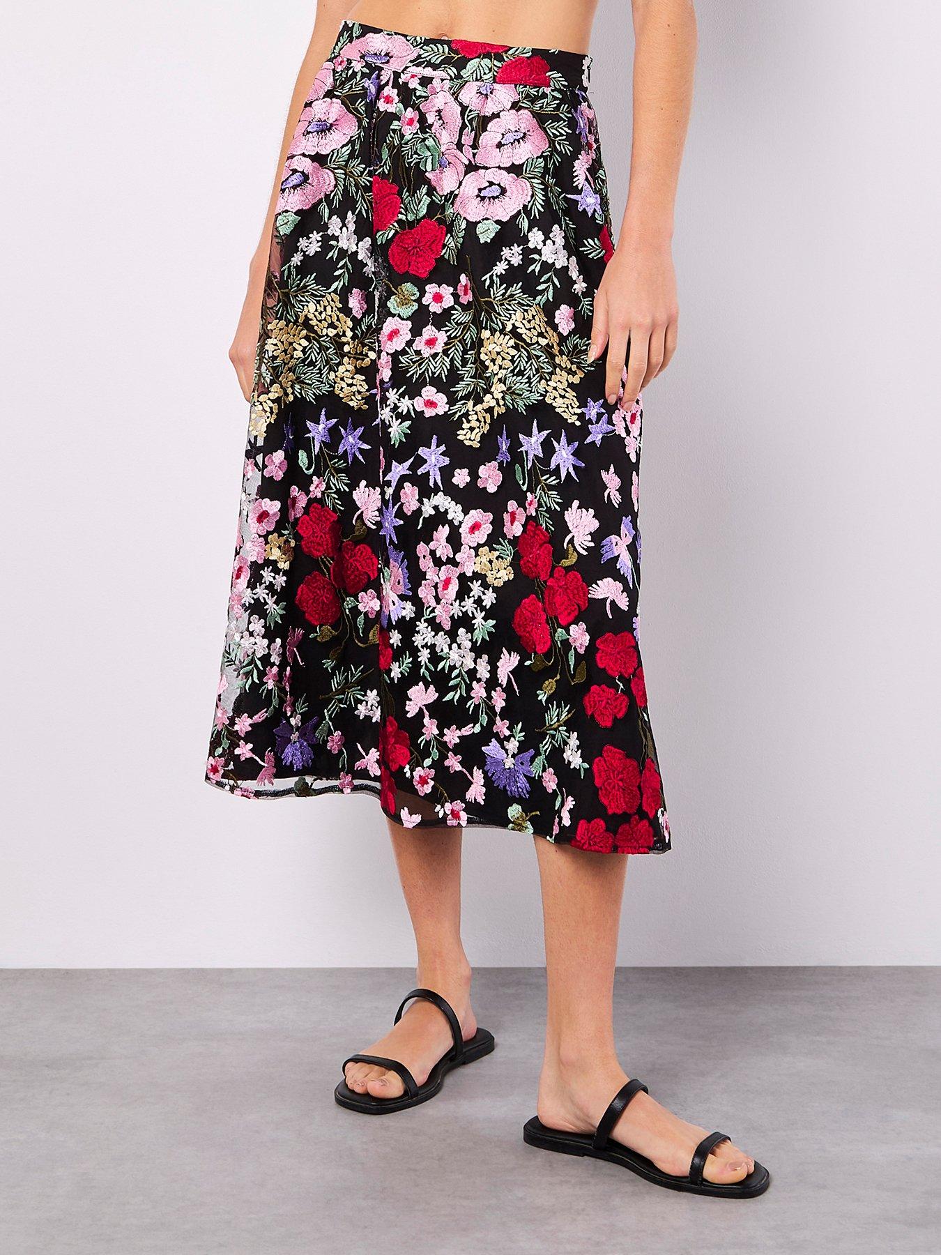 apricot-floral-embroidered-midaxi-skirt